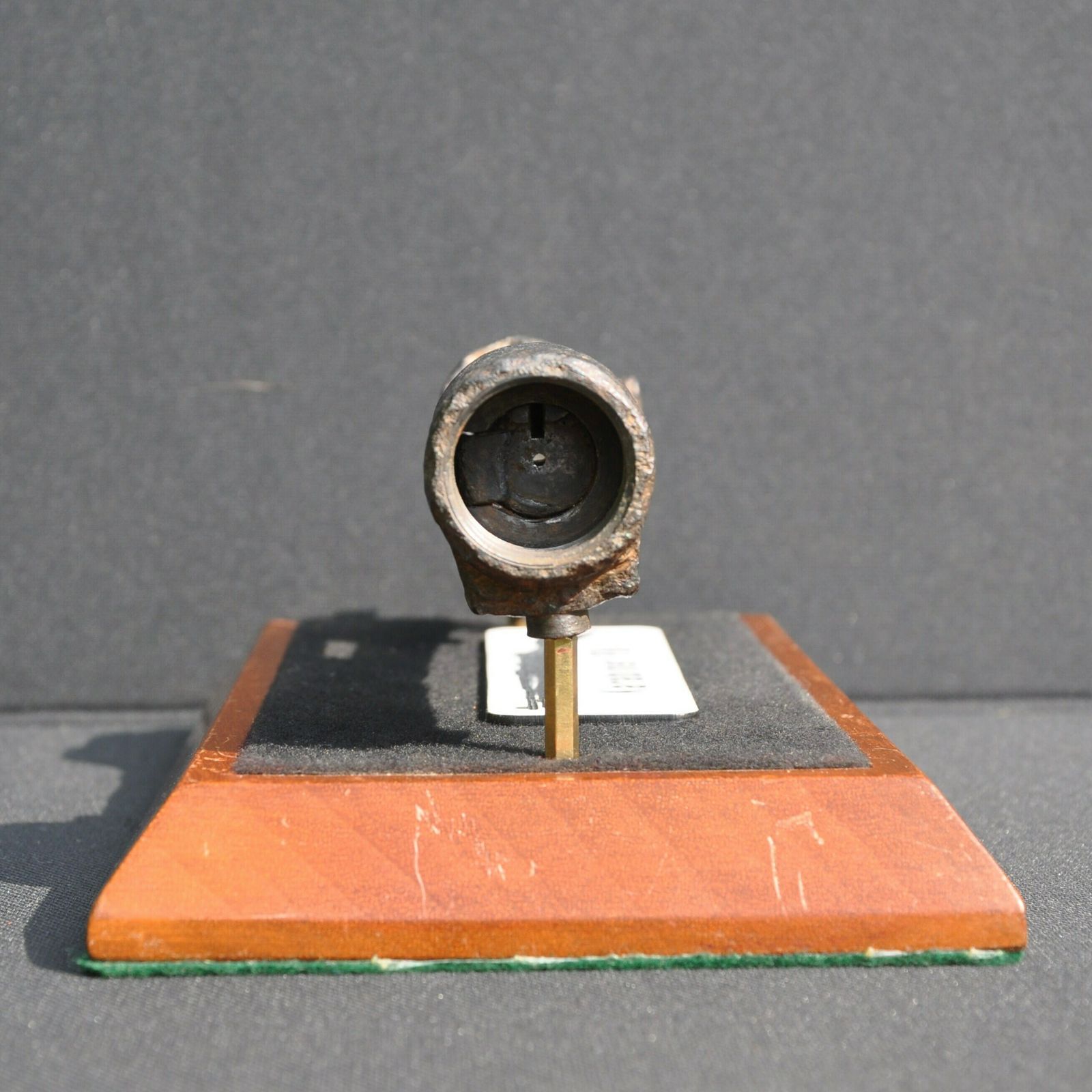 Ww2 Battlefield Relic Mounted On Wooden Plinth photo Home Decor