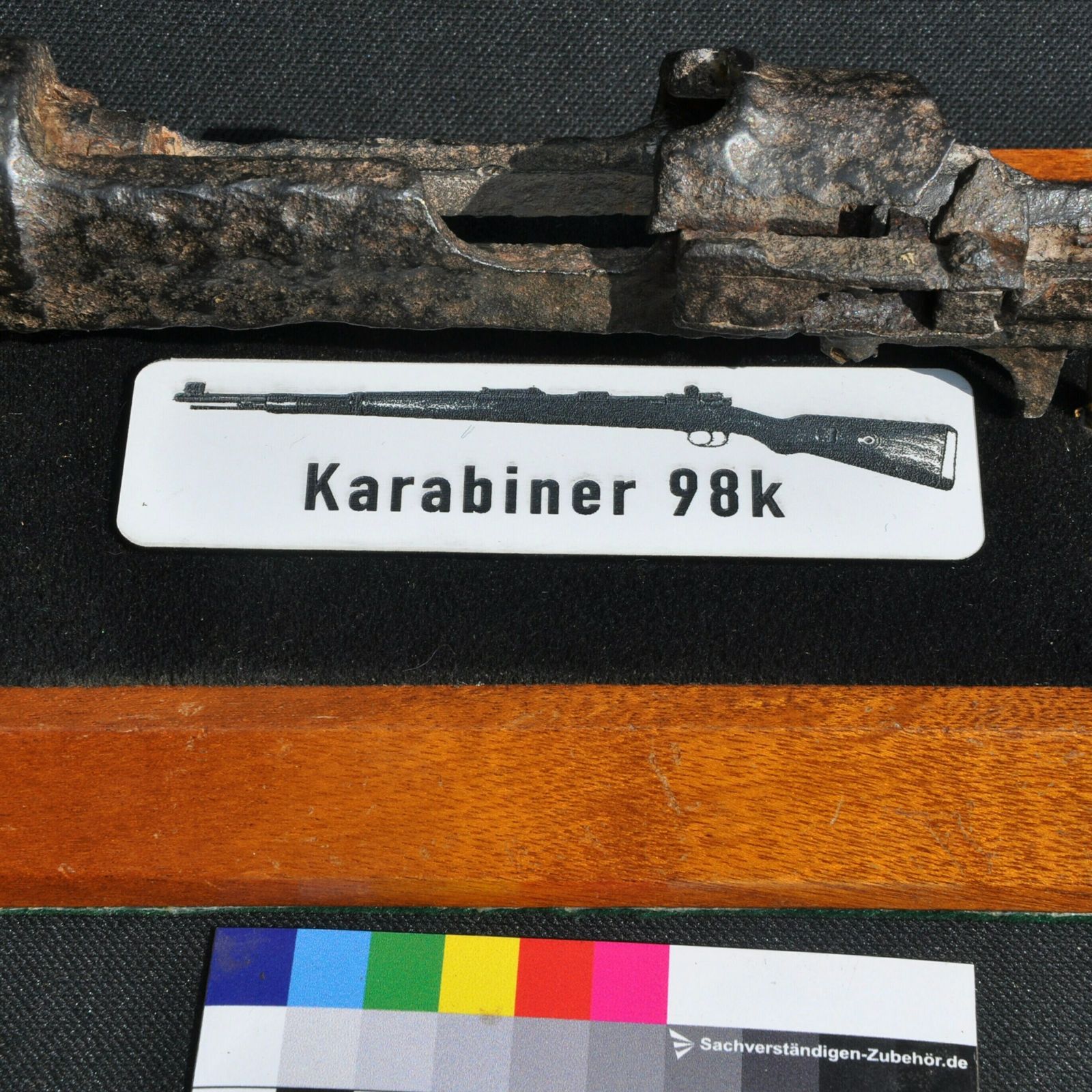 photo furniture Ww2 Battlefield Relic Mounted On Wooden Plinth