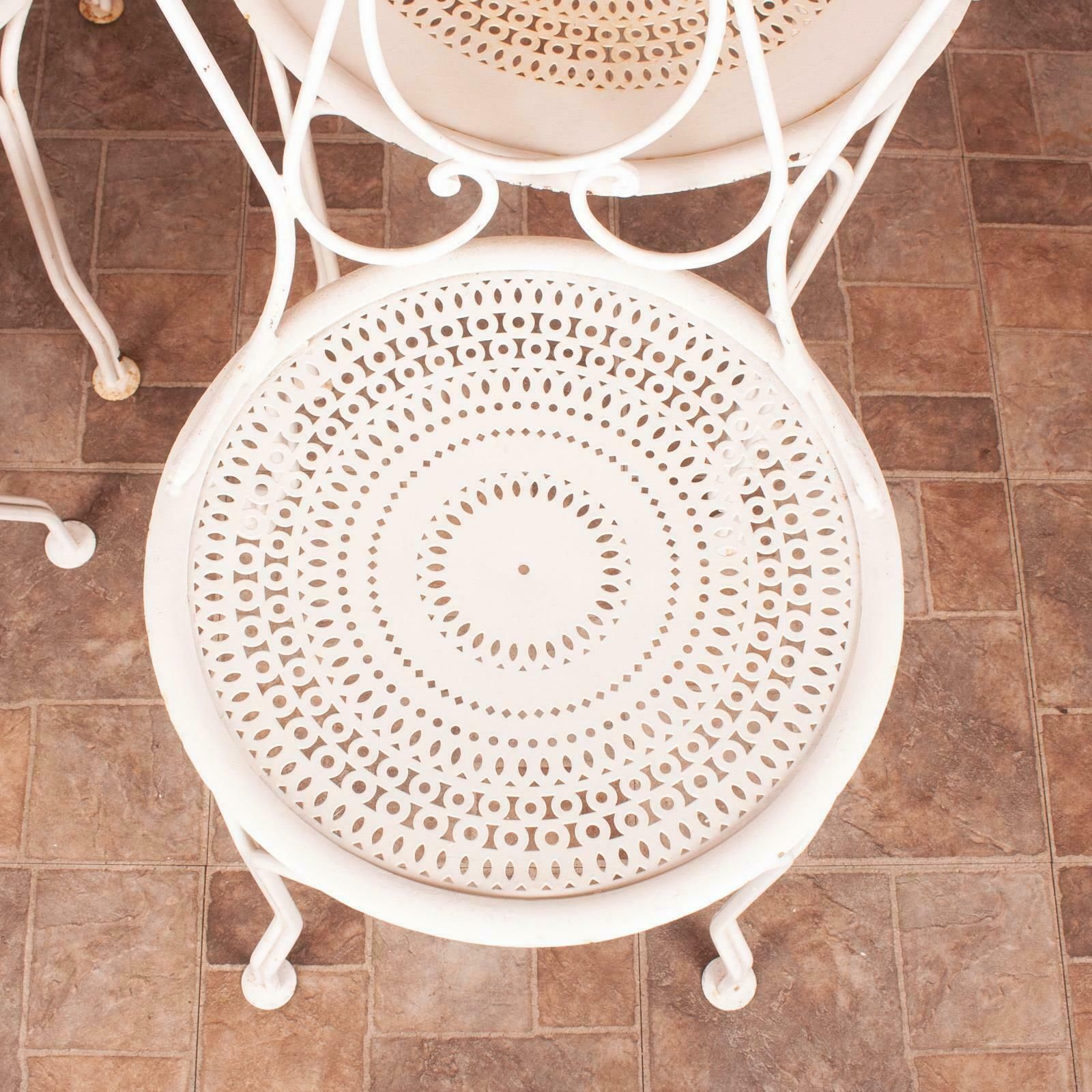 Set Of Four Metal Garden Conservatory Chairs photo furniture