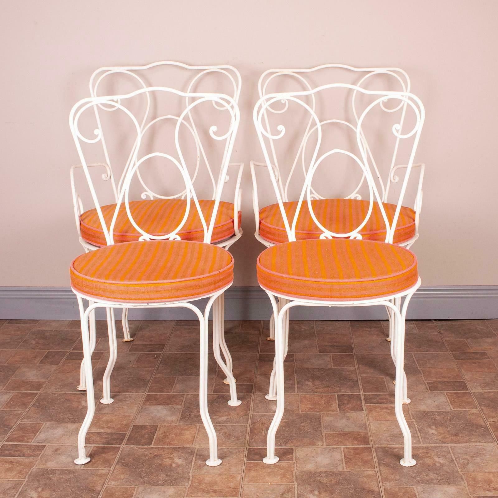 Set Of Four Metal Garden Conservatory Chairs photo buy