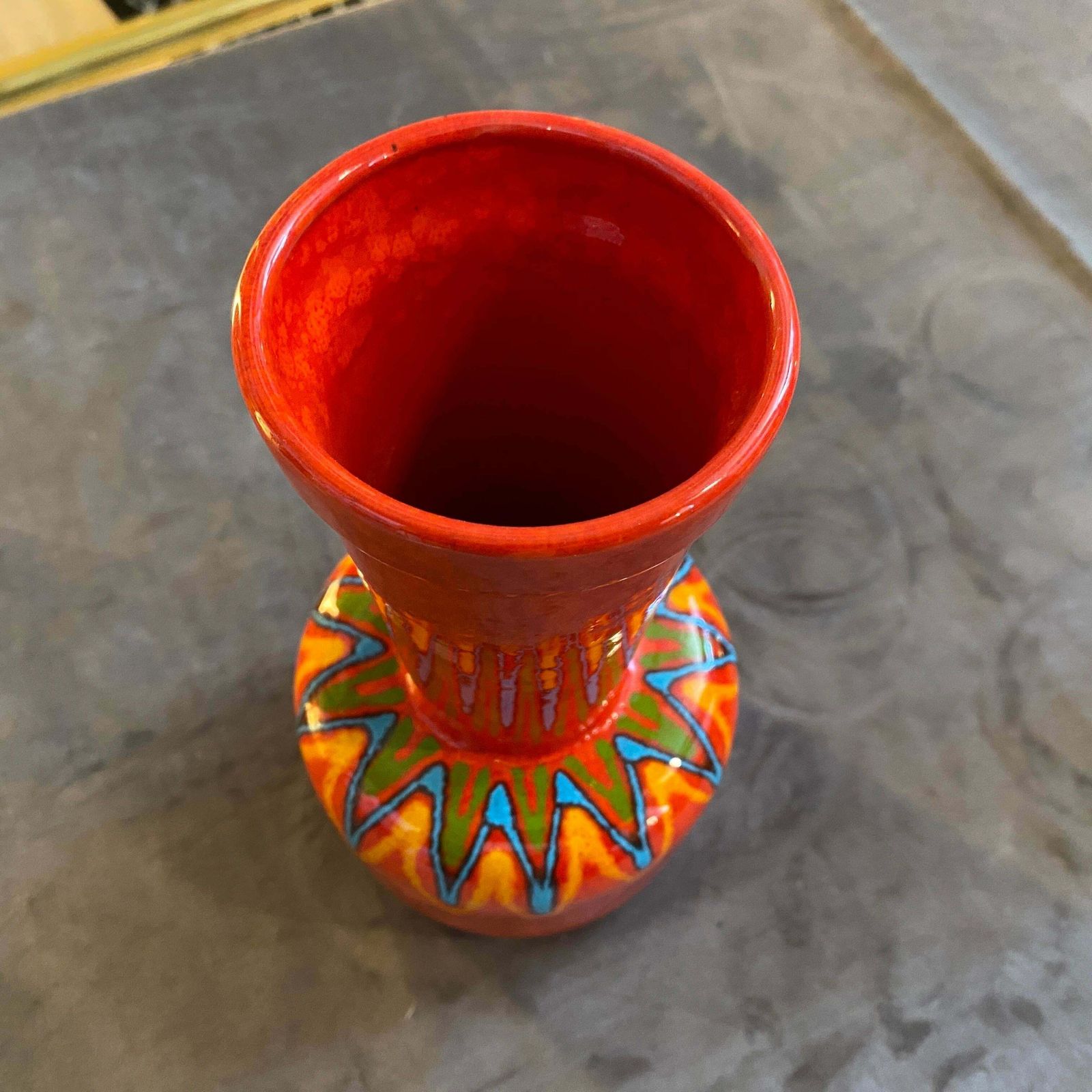1950s Mid Century Modern Hand Painted Ceramic San Marino Vase photo buy