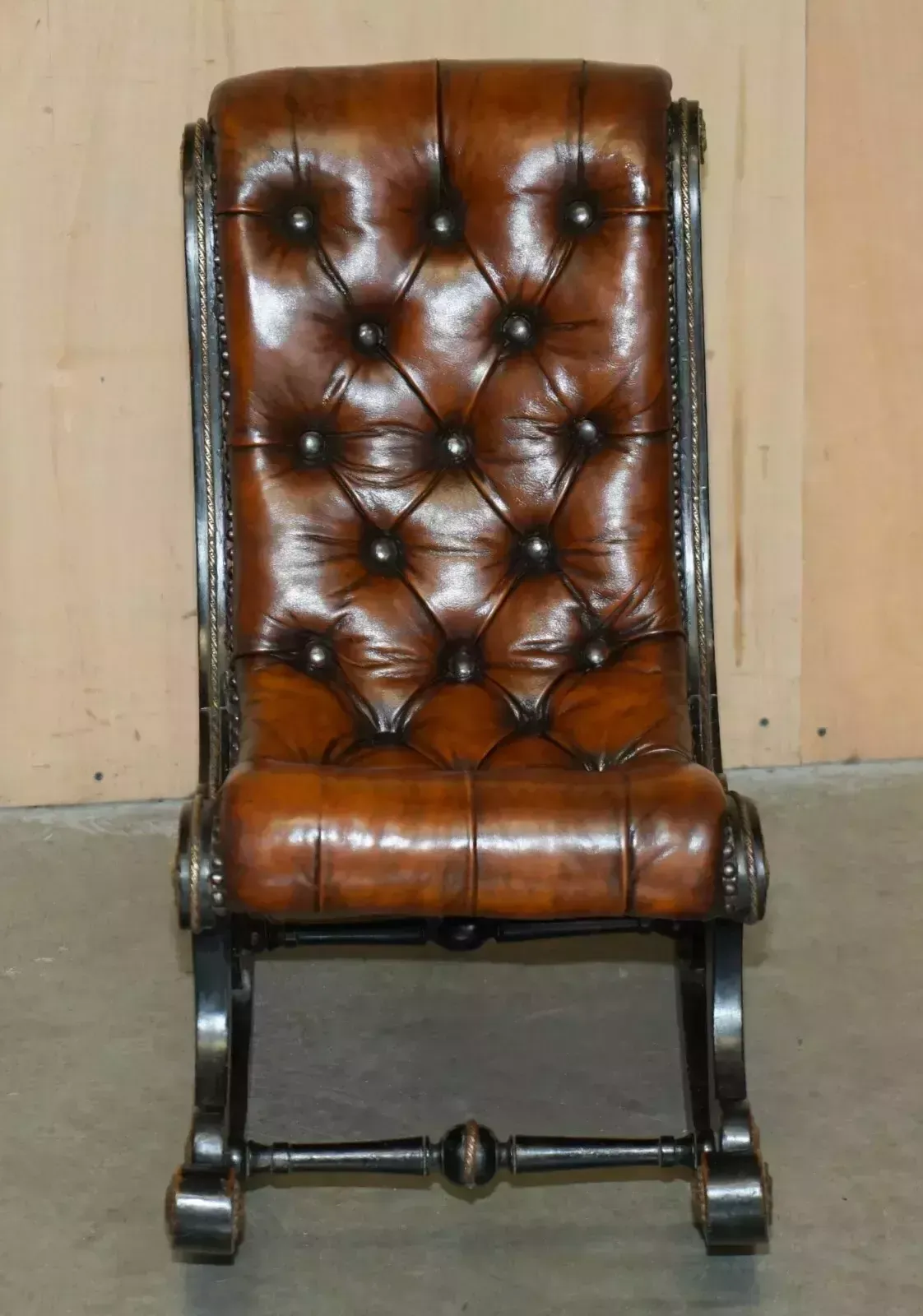 Fully Restored Antique Victorian Aesthetic Movement Chesterfield Rocking Chair photo furniture