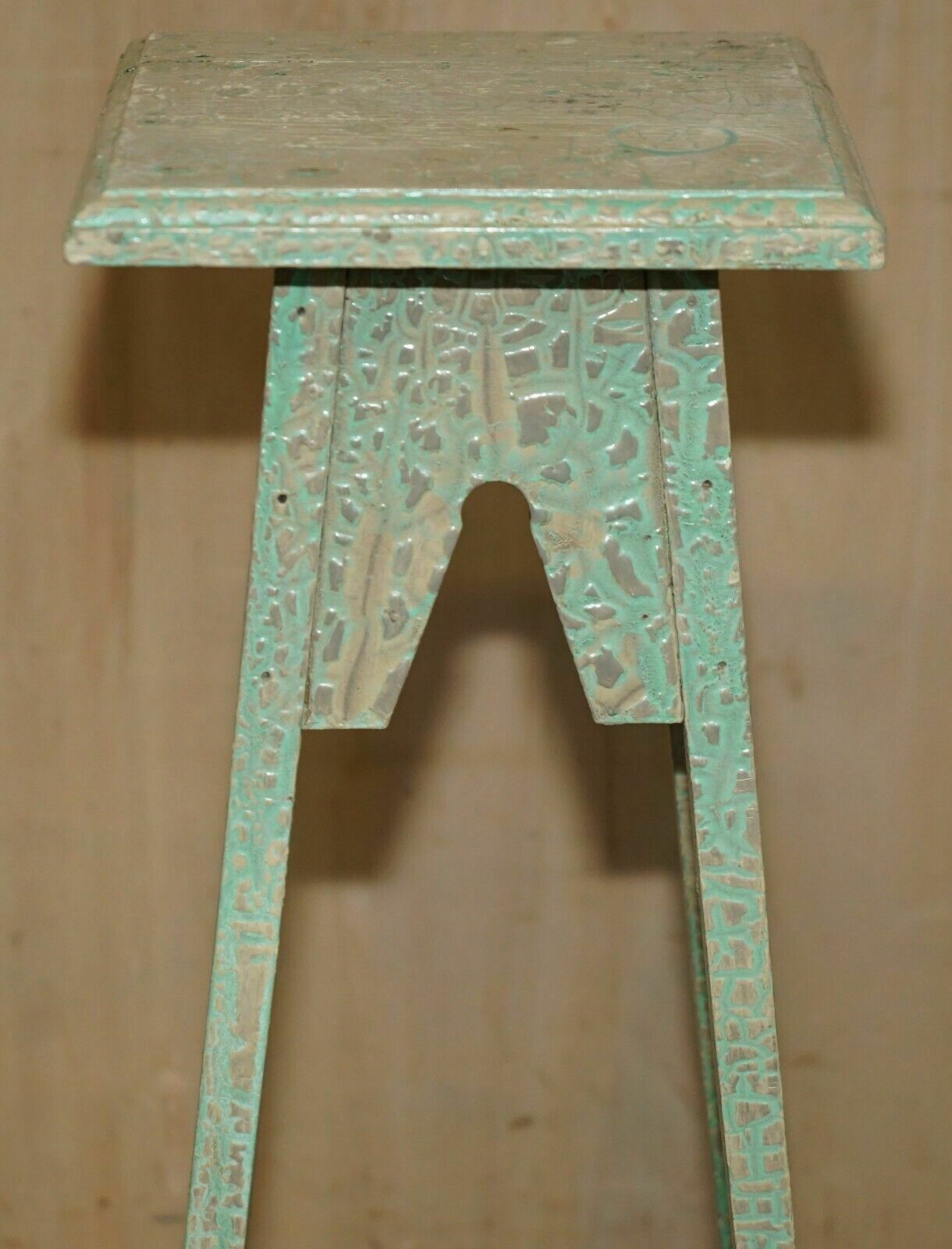 French Antique Painted 1920's Hand Jardiniere Table Or Plant Stand Pedestal photo Home Decor