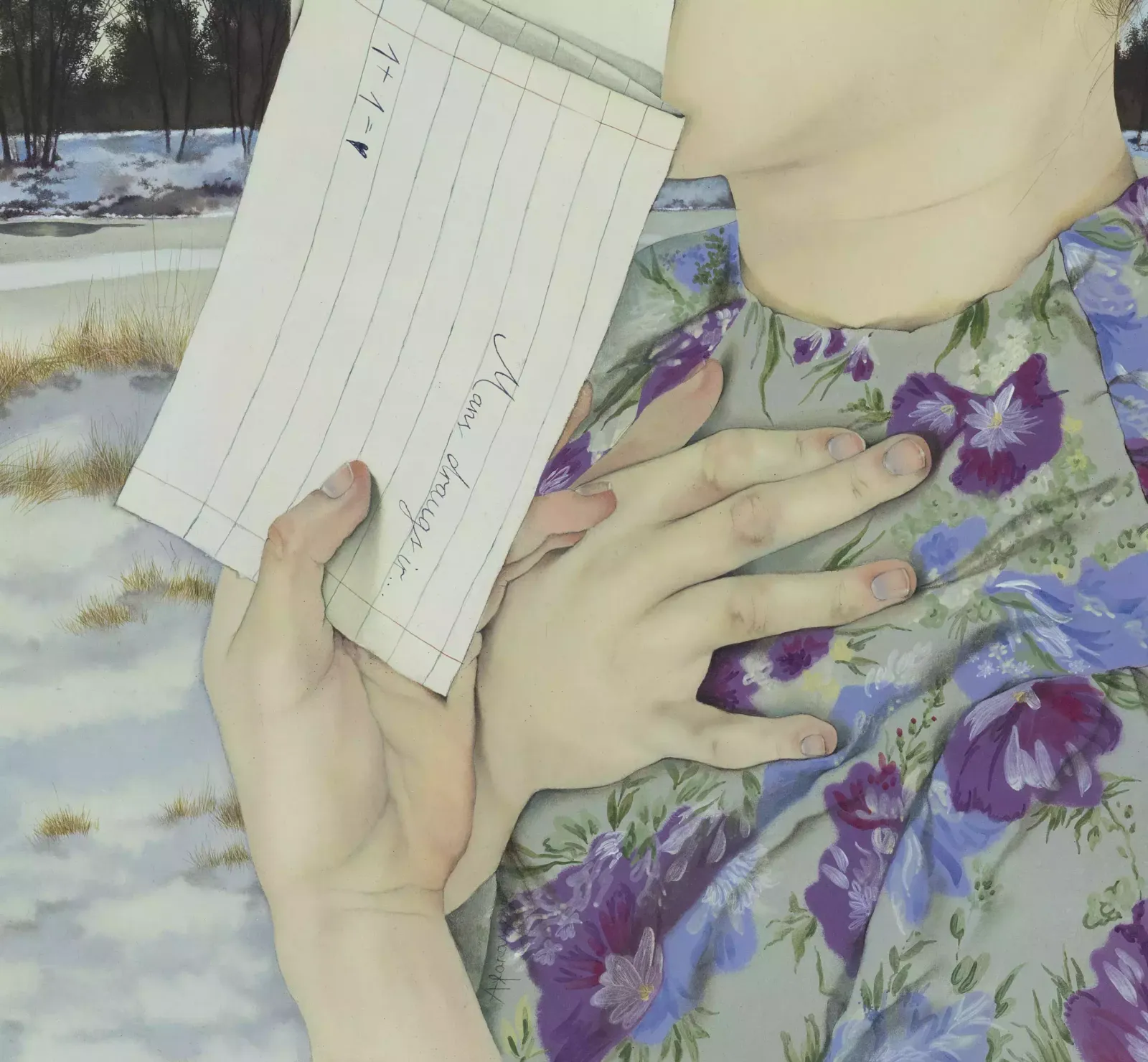 A Letter From A Friend   Portrait Painting photo furniture