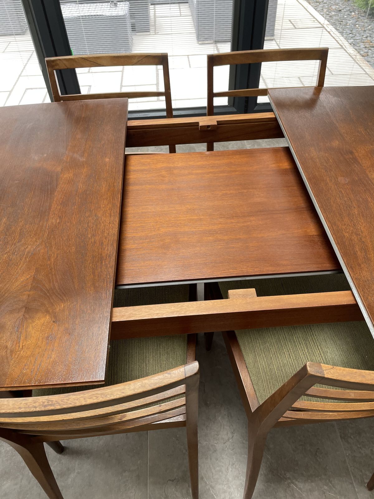 Mid Century Retro Extending McIntosh Dinning Table With 4 Matching Chairs photo for sale