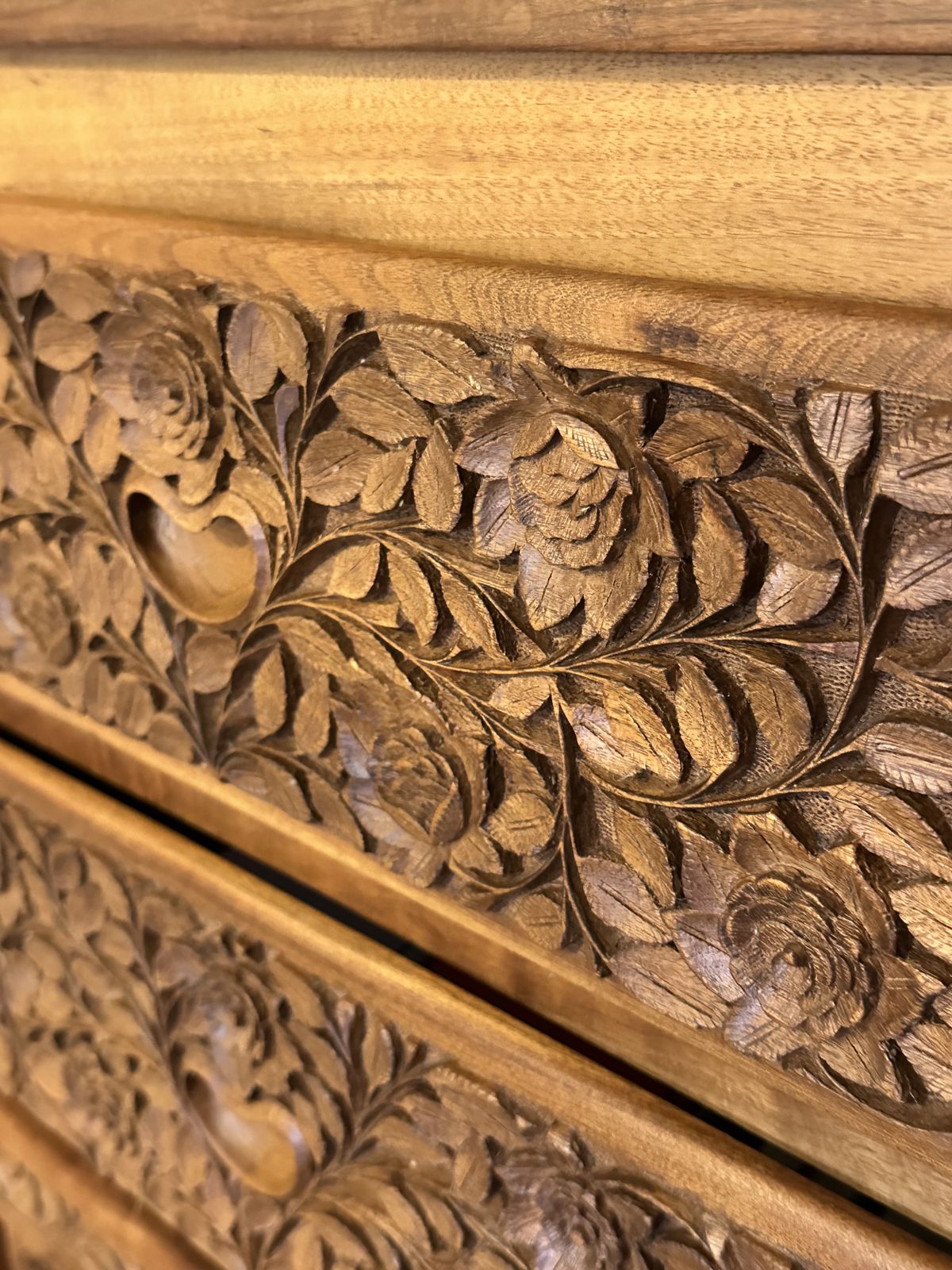 Kashmiri Wood Carved Chest Of Drawers photo furniture