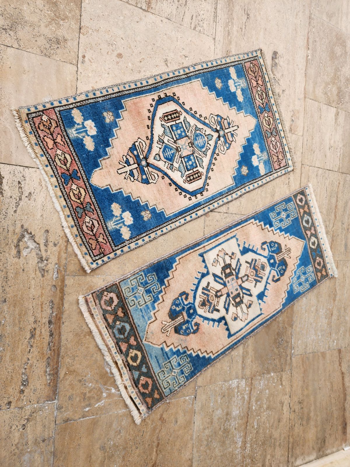 1970s Hand Knotted Small Turkish Rug   A Pair photo for sale