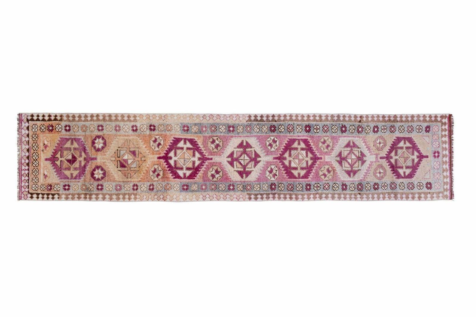 Handnotted Turkish Kurdish Herki Runner Rug 2'7" X 13'2" photo furniture