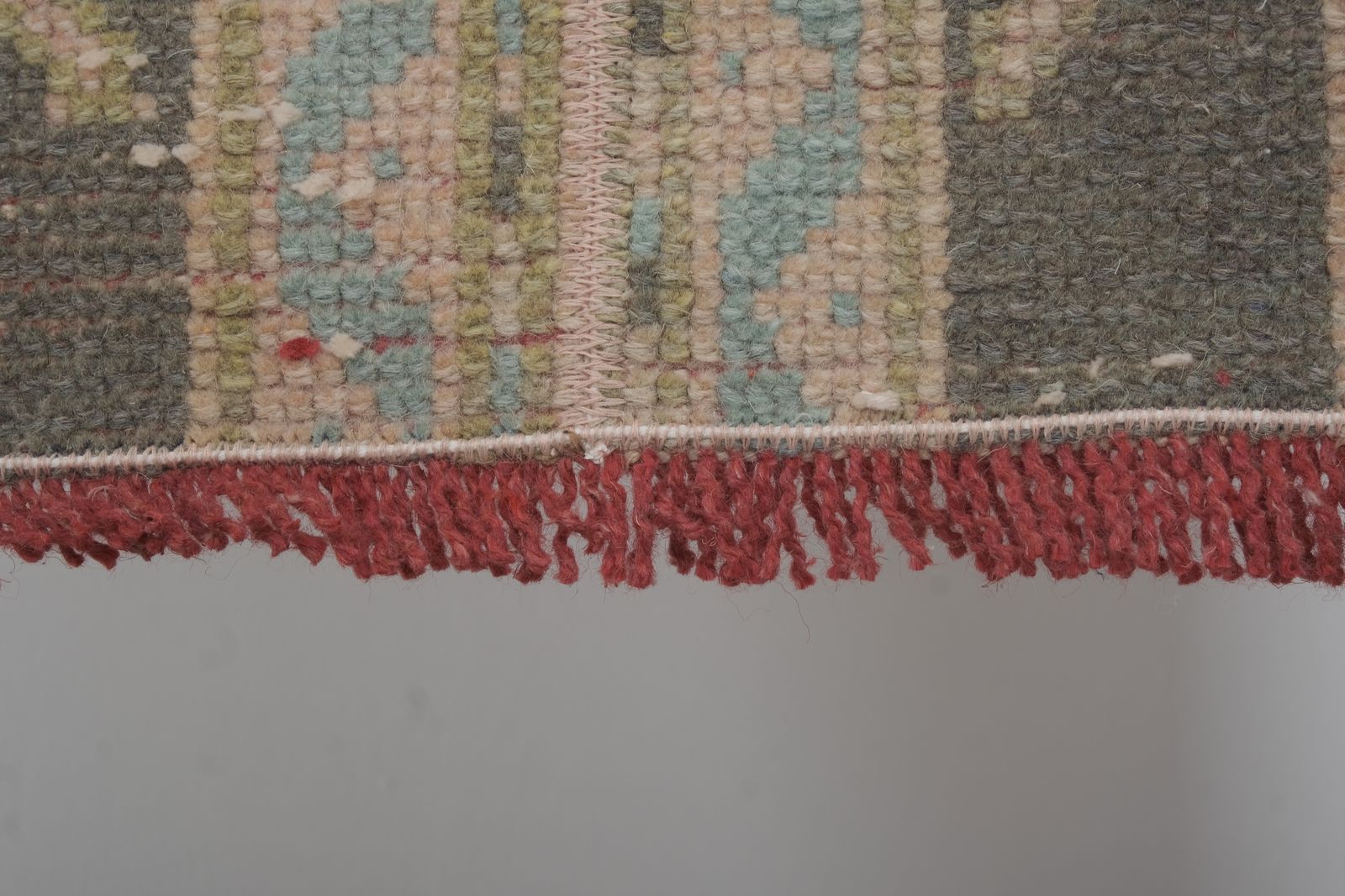 1970s Vintage Turkish Oushak Brown Wool Runner 1'9" X 8'6" photo for sale