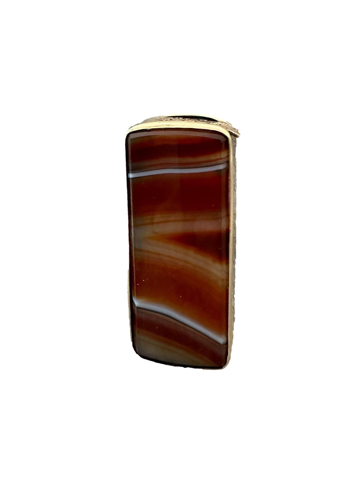 French Antique Agate Brass Pyrogenic Fire Box photo 206.0