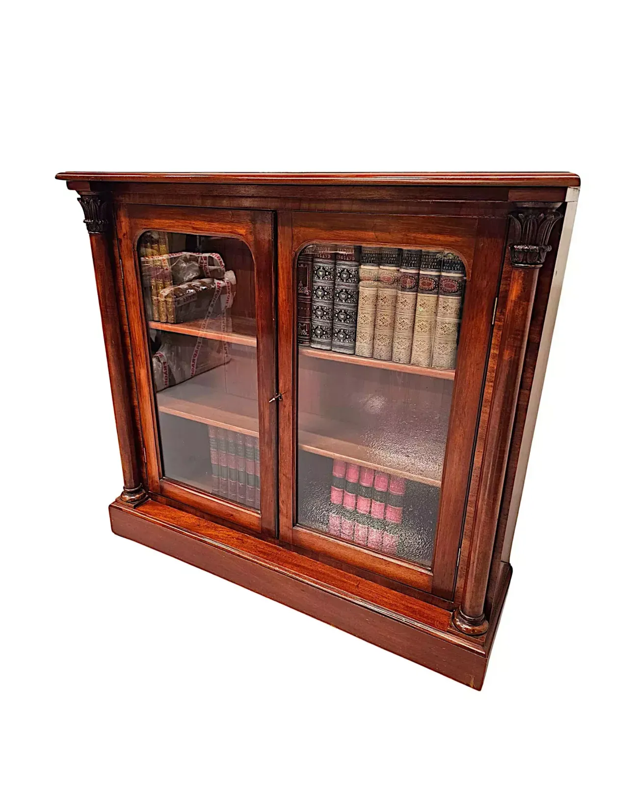 A Very Fine 19th Century Irish Mahogany Floor Bookcase In The Manner Of 'William And Gibton’ photo for sale