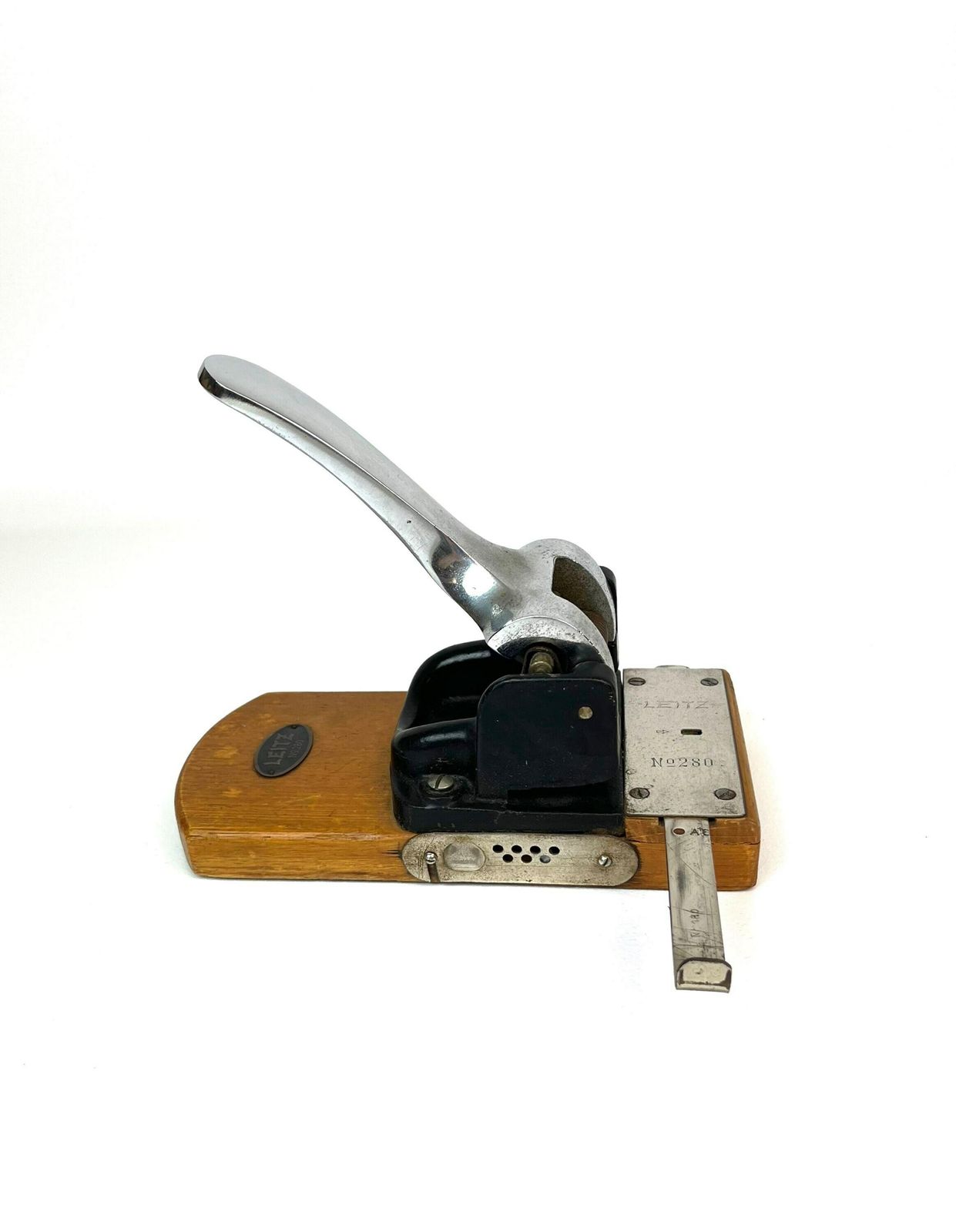 Rare Large Streamline Bauhaus Perforator Art Deco Office By Leitz No 280 Germany 1930 photo for sale