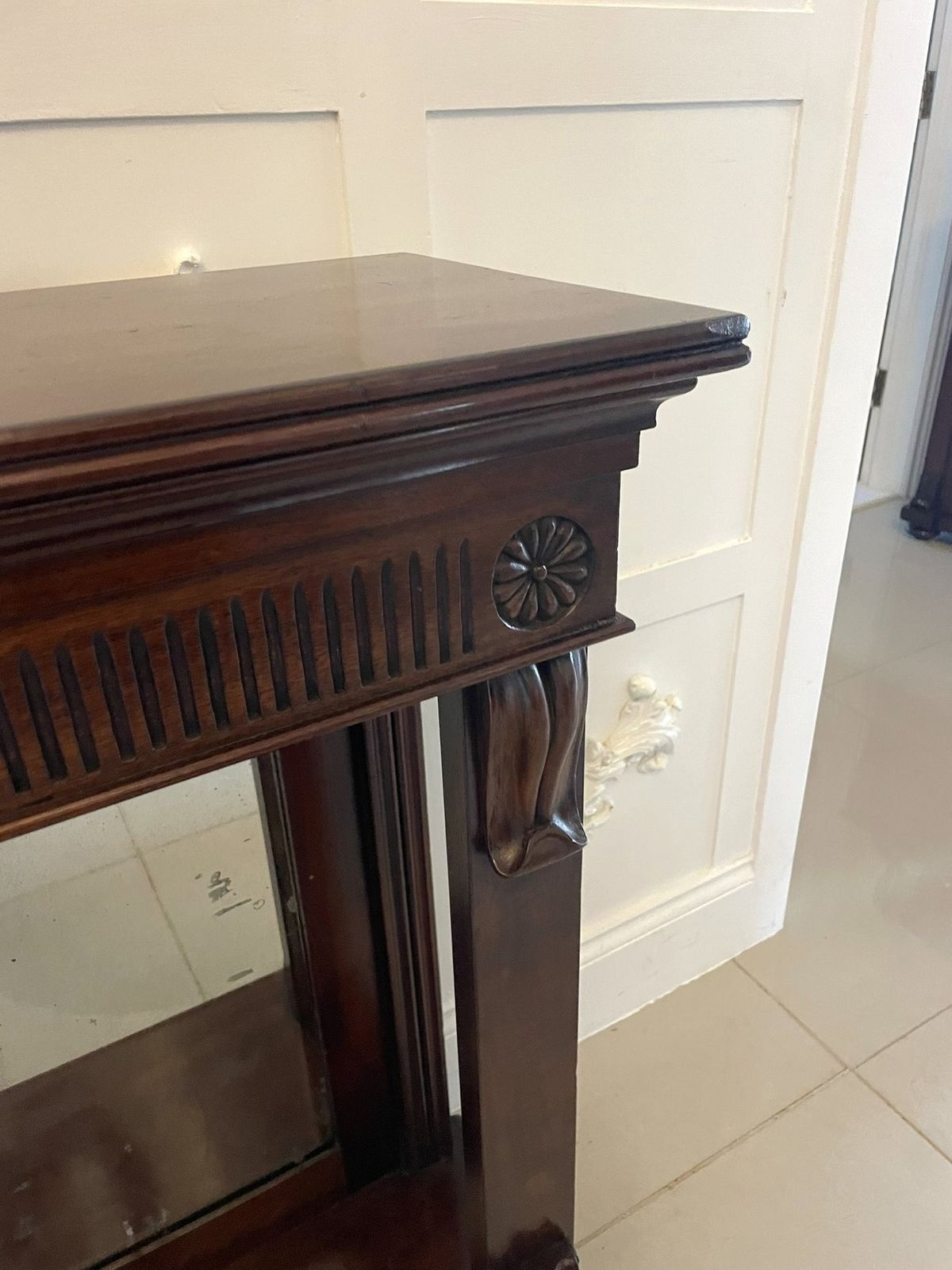 Fine Pair Of Antique Quality Mahogany Console Tables photo Furniture