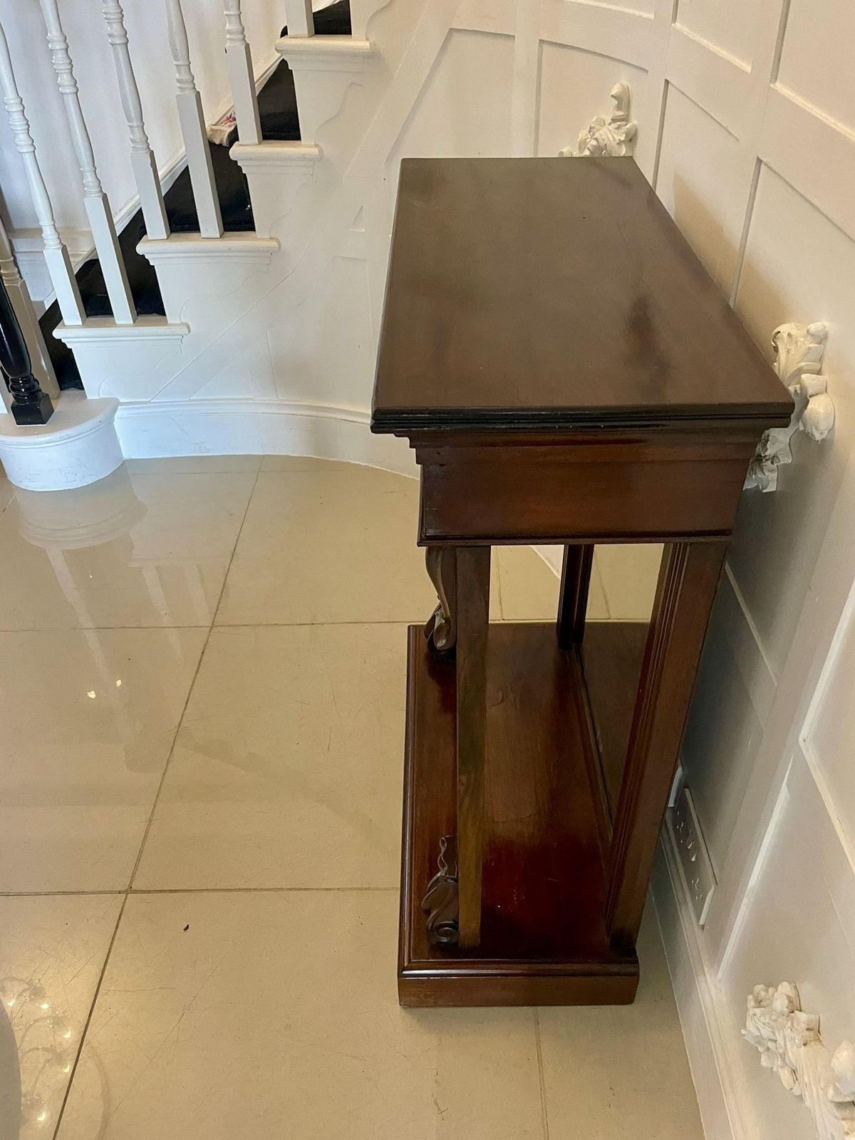 6995.0 Fine Pair Of Antique Quality Mahogany Console Tables photo