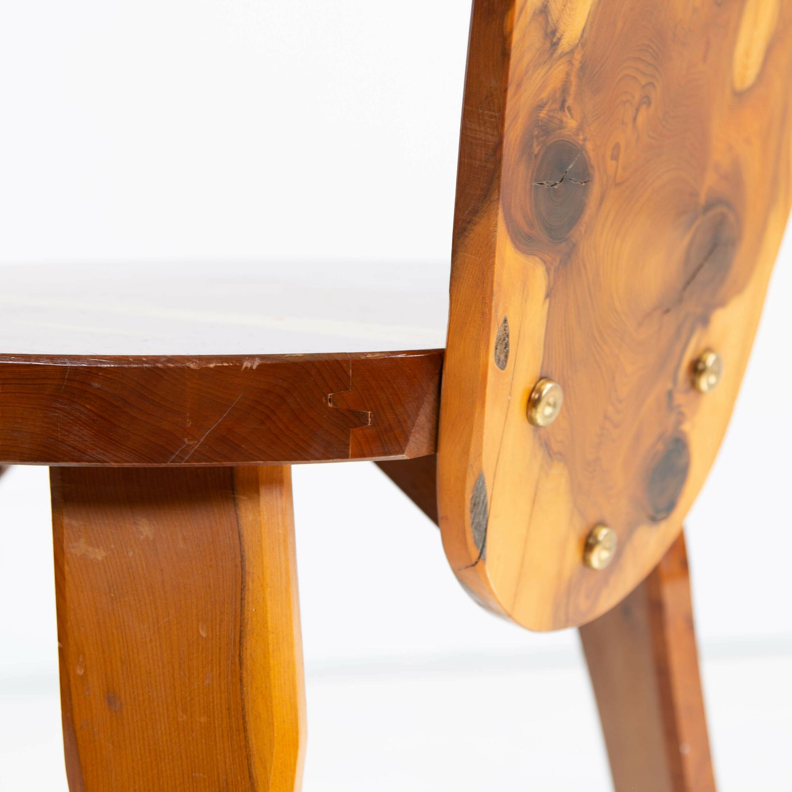 photo furniture Pair Mid Century Yew 3 Legged Chairs Reynolds Of Ludlow