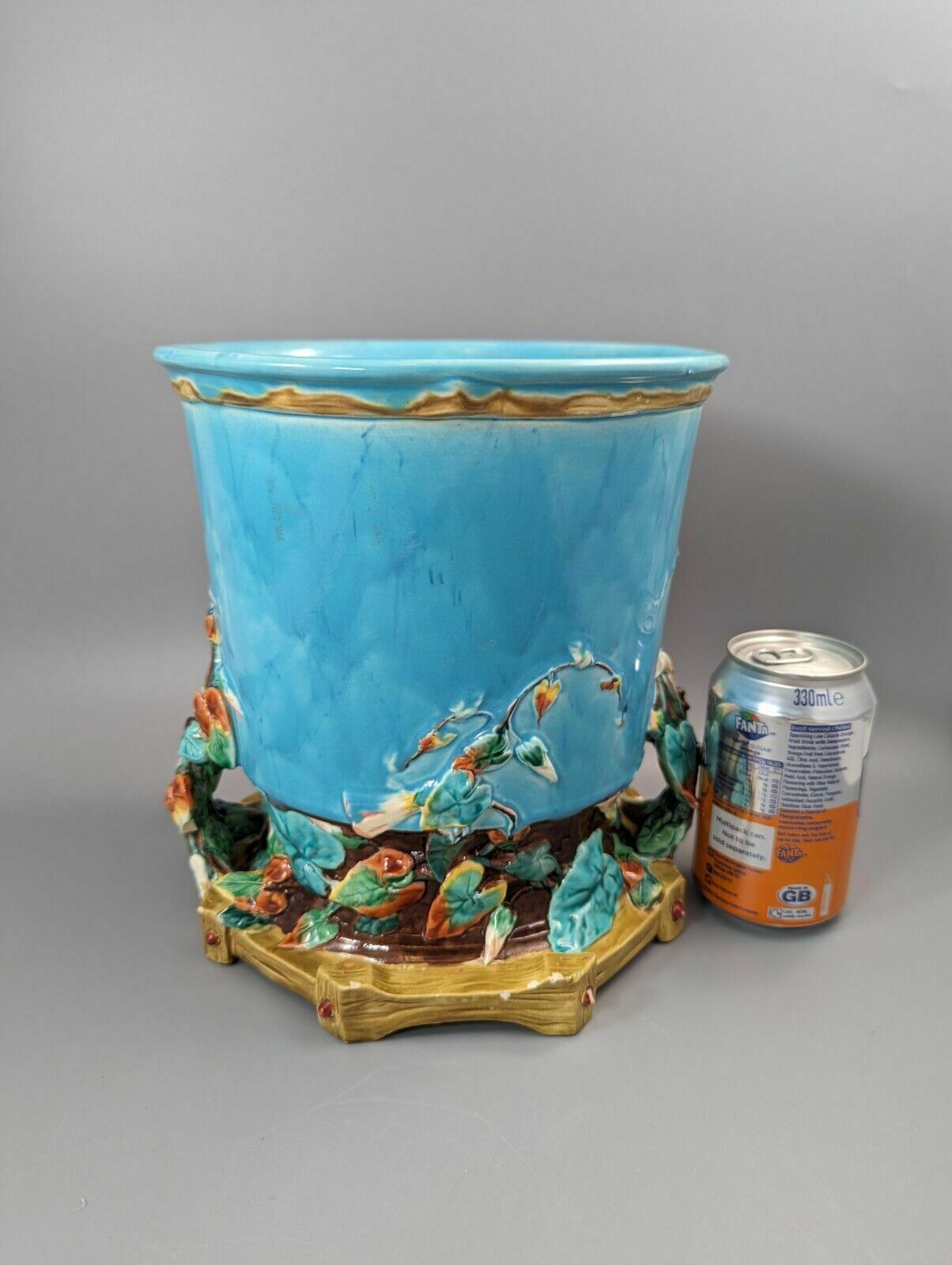photo furniture Rare Majolica Jardiniere Planter By Royal Worcester, C. 1876