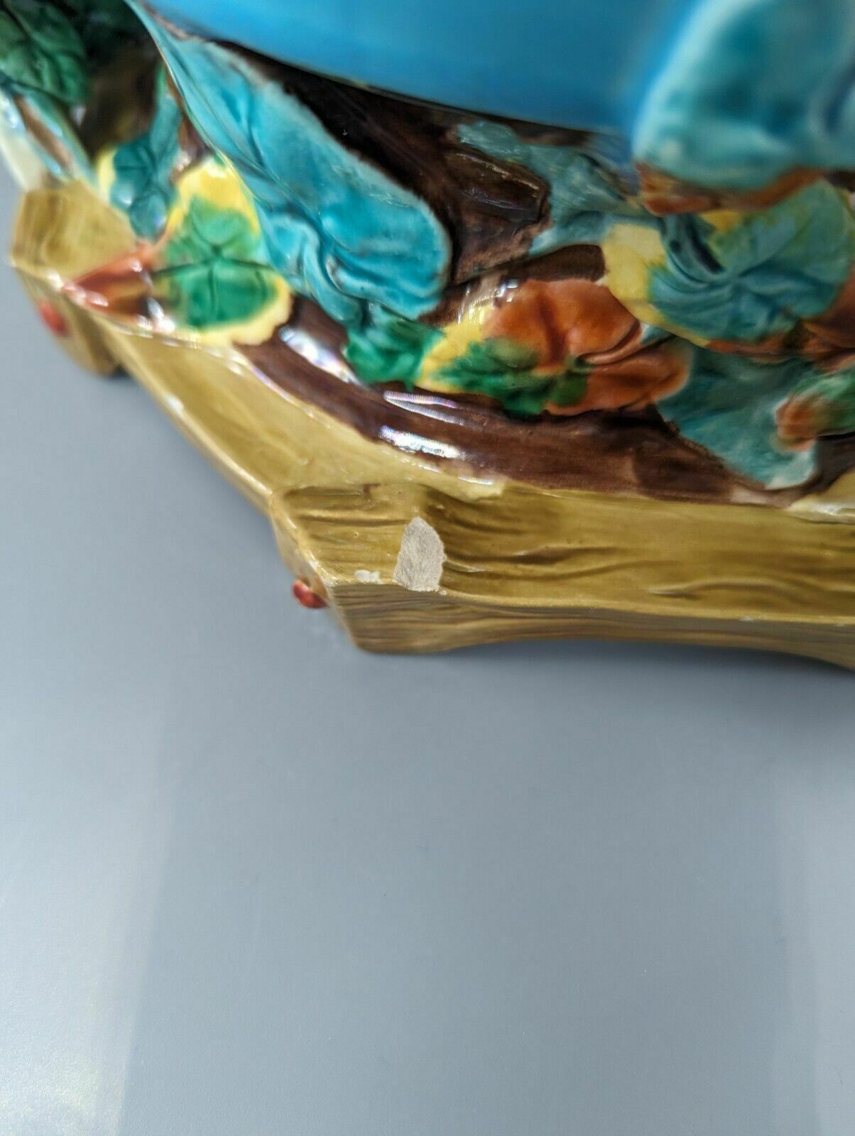 700.0 Rare Majolica Jardiniere Planter By Royal Worcester, C. 1876 photo