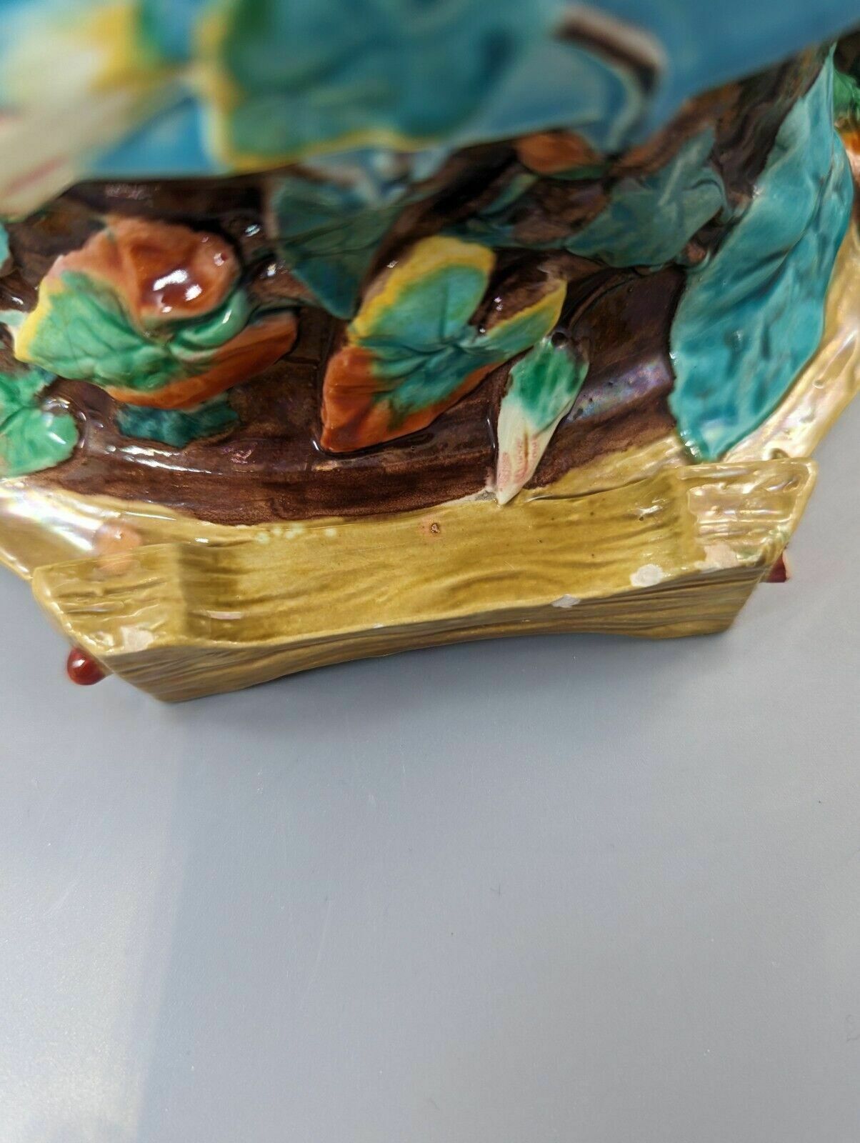 photo buy Rare Majolica Jardiniere Planter By Royal Worcester, C. 1876