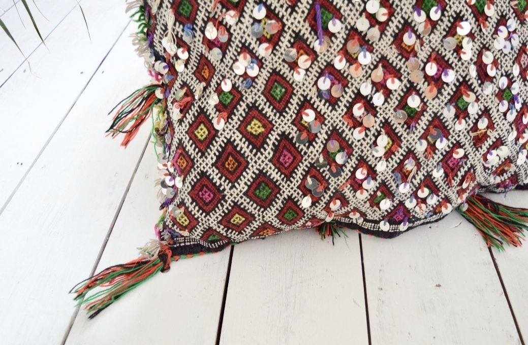 Vintage Moroccan Berber Pillow Cushion Cover Kilim photo for sale
