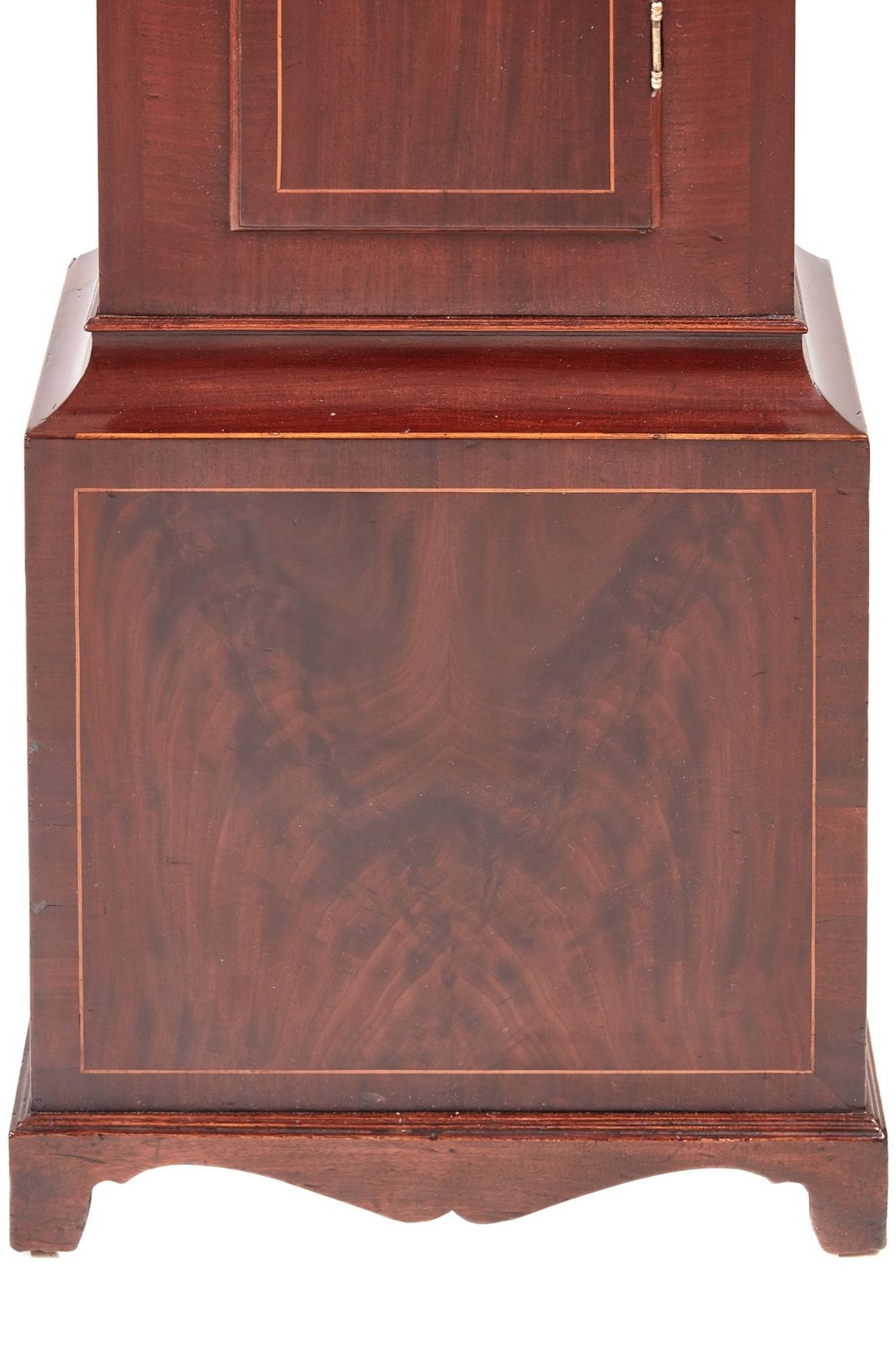 Antique Mahogany Inlaid Eight Day Grandfather Clock photo vinterior