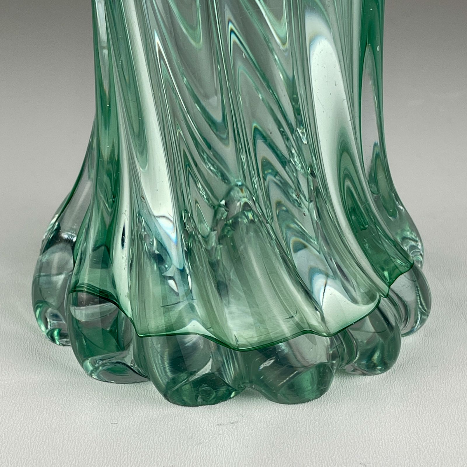 Vintage Green Murano Vase, Italy 1970s photo Home Decor