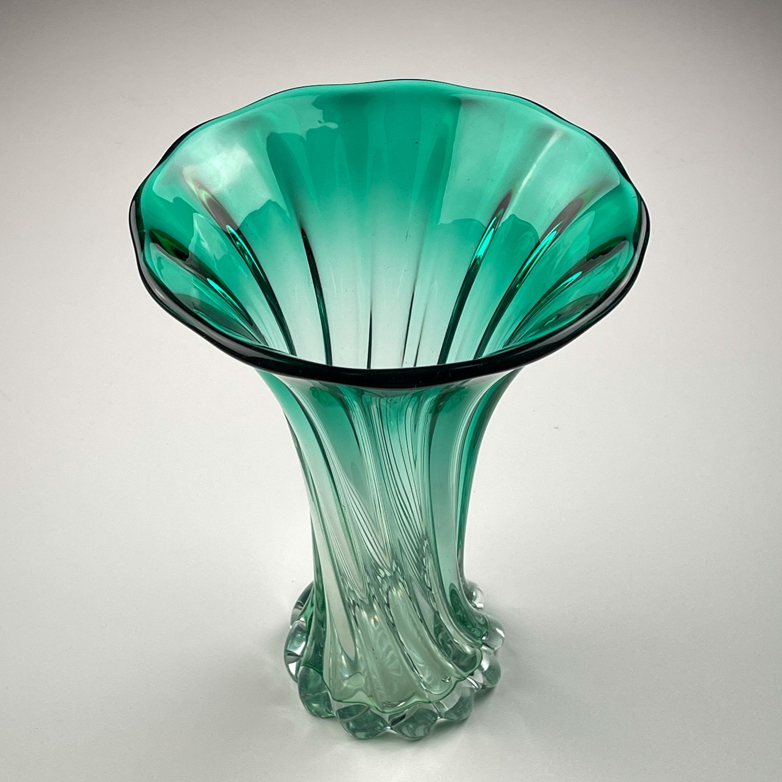 Vintage Green Murano Vase, Italy 1970s photo vintage