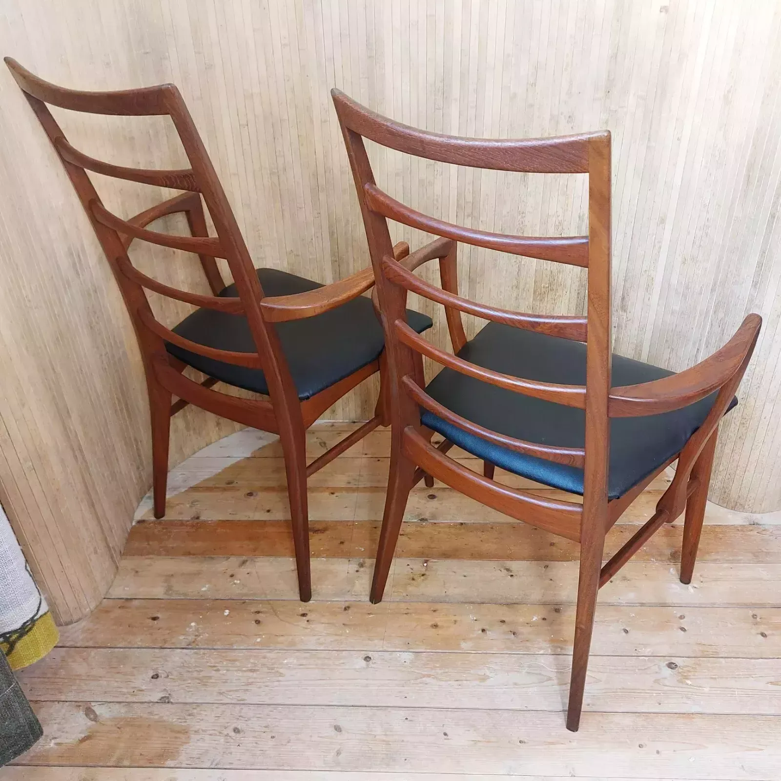 photo vintage Fab Mid Century Danish 1960s Niels Koefoed Hornslet Lis Teak Chairs  2 Available