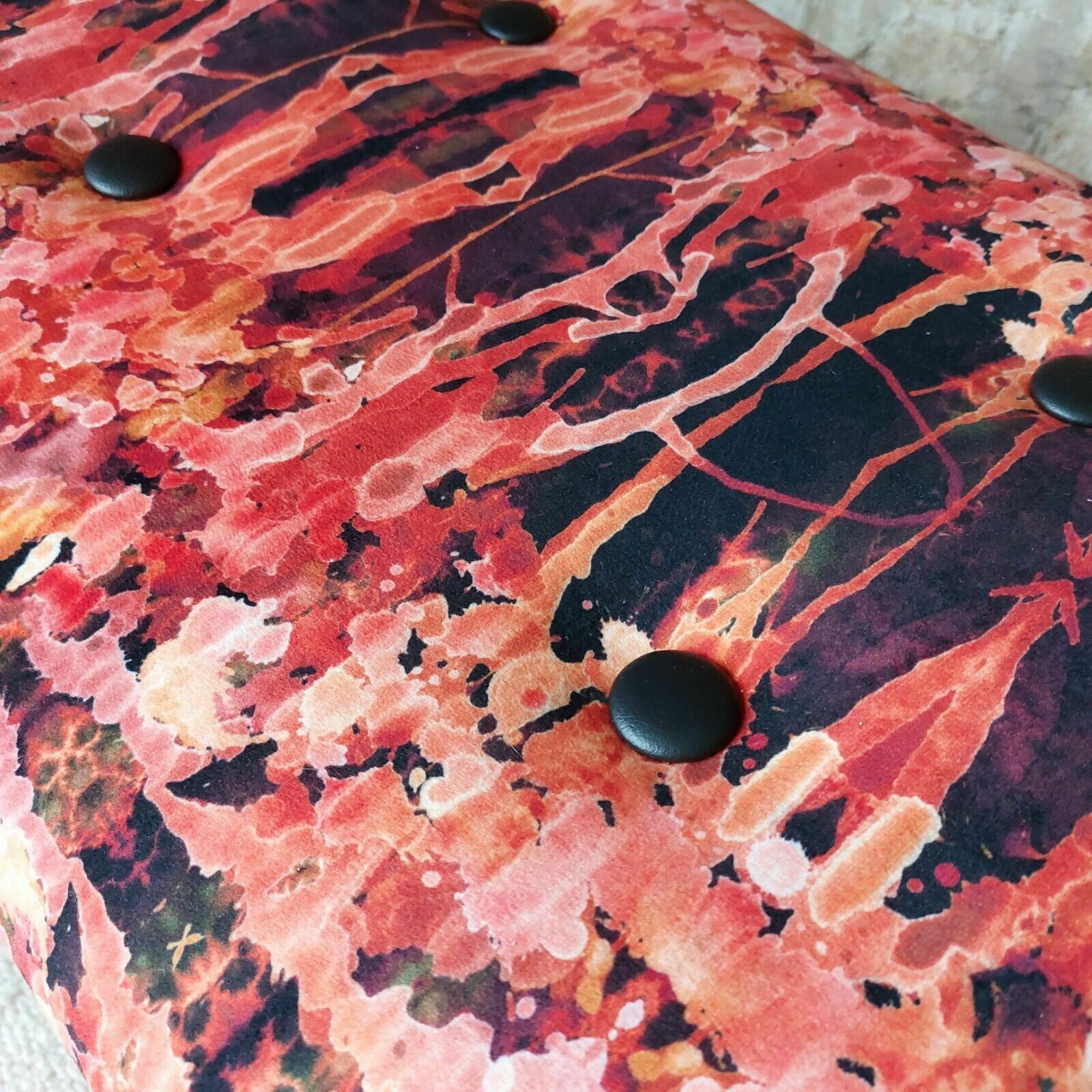 Fab Vintage Retro G Plan Librenza Dressing Table Stool Digitally Printed Velvet photo buy