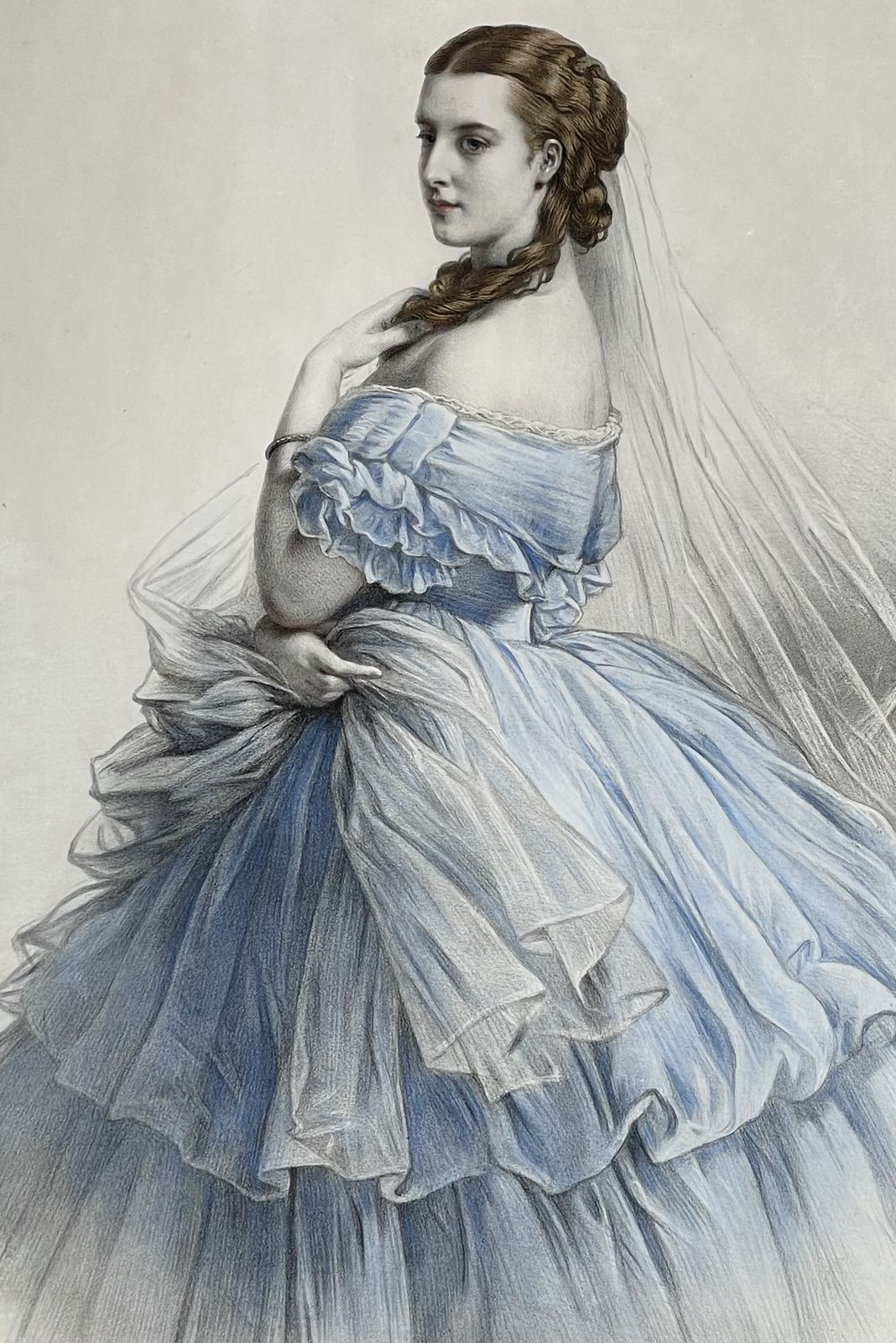 19th Century Lithograph Of Queen Alexandra, 1863 photo Art