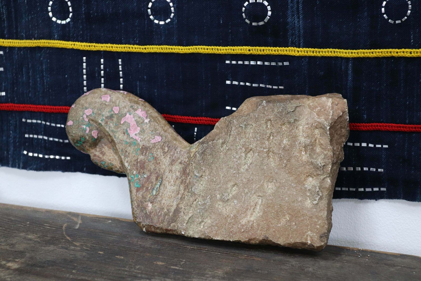 Indian Stone Peacock Turban Hanger  Dungarpur 18th Century (1) photo furniture