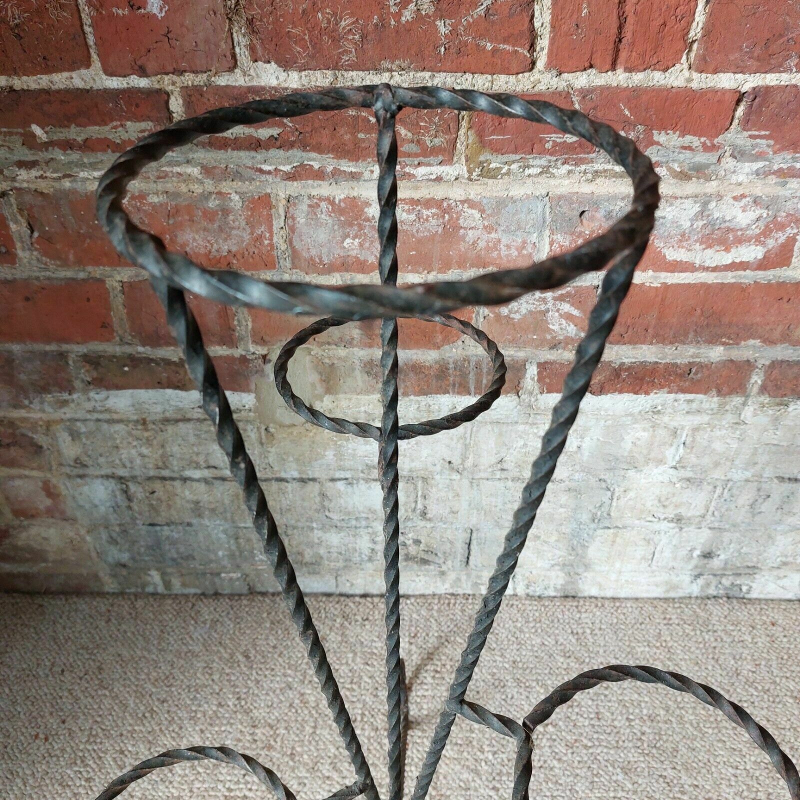 Fab Vintage Retro Mid Century 50s 60s French Wrought Iron Multi Pot Plant Stand photo 150.0