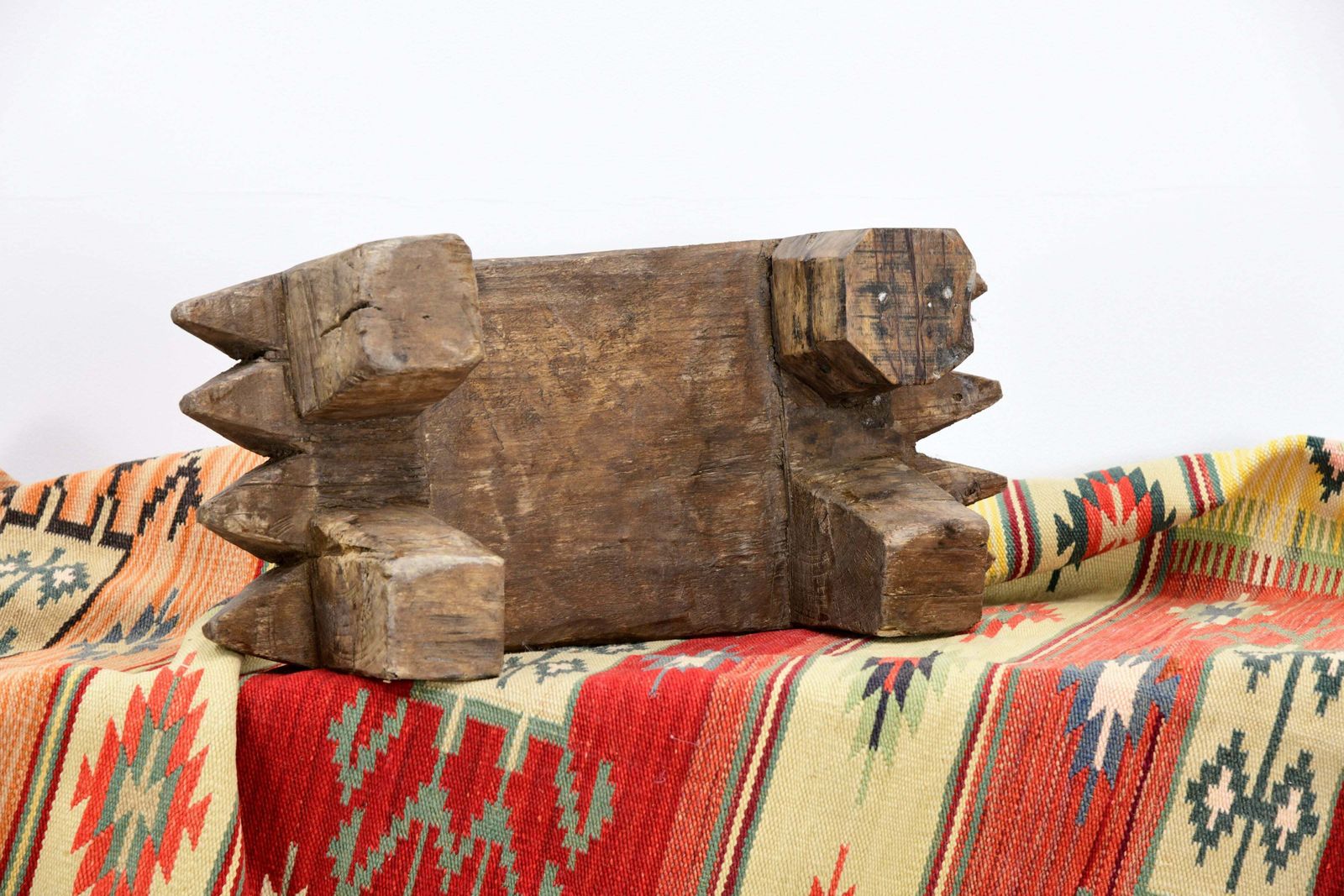 Carved Wooden Bajot From Nagaland Late 19th Century (1) photo Home Decor