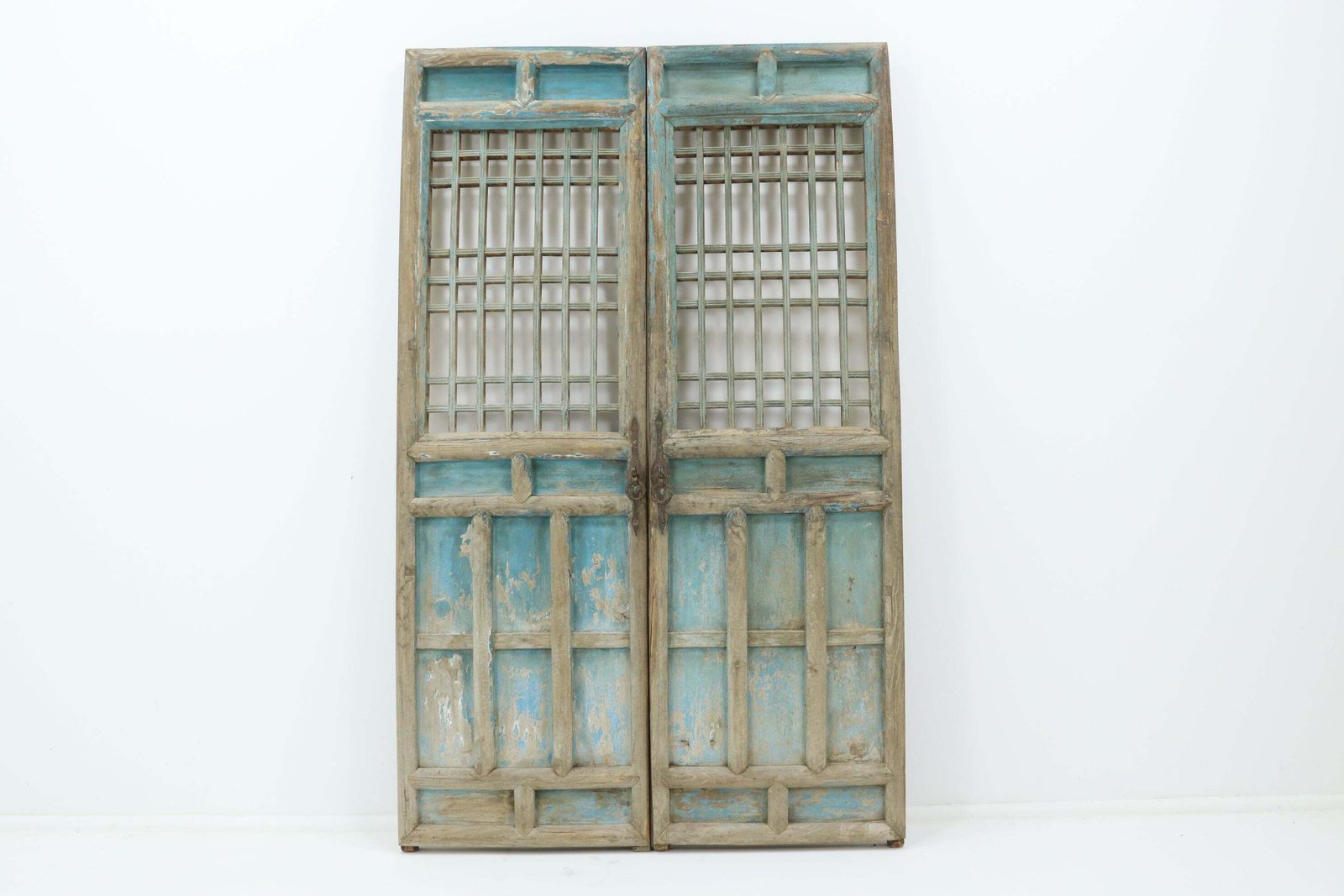19th Century Blue Painted Traditional Screen Door