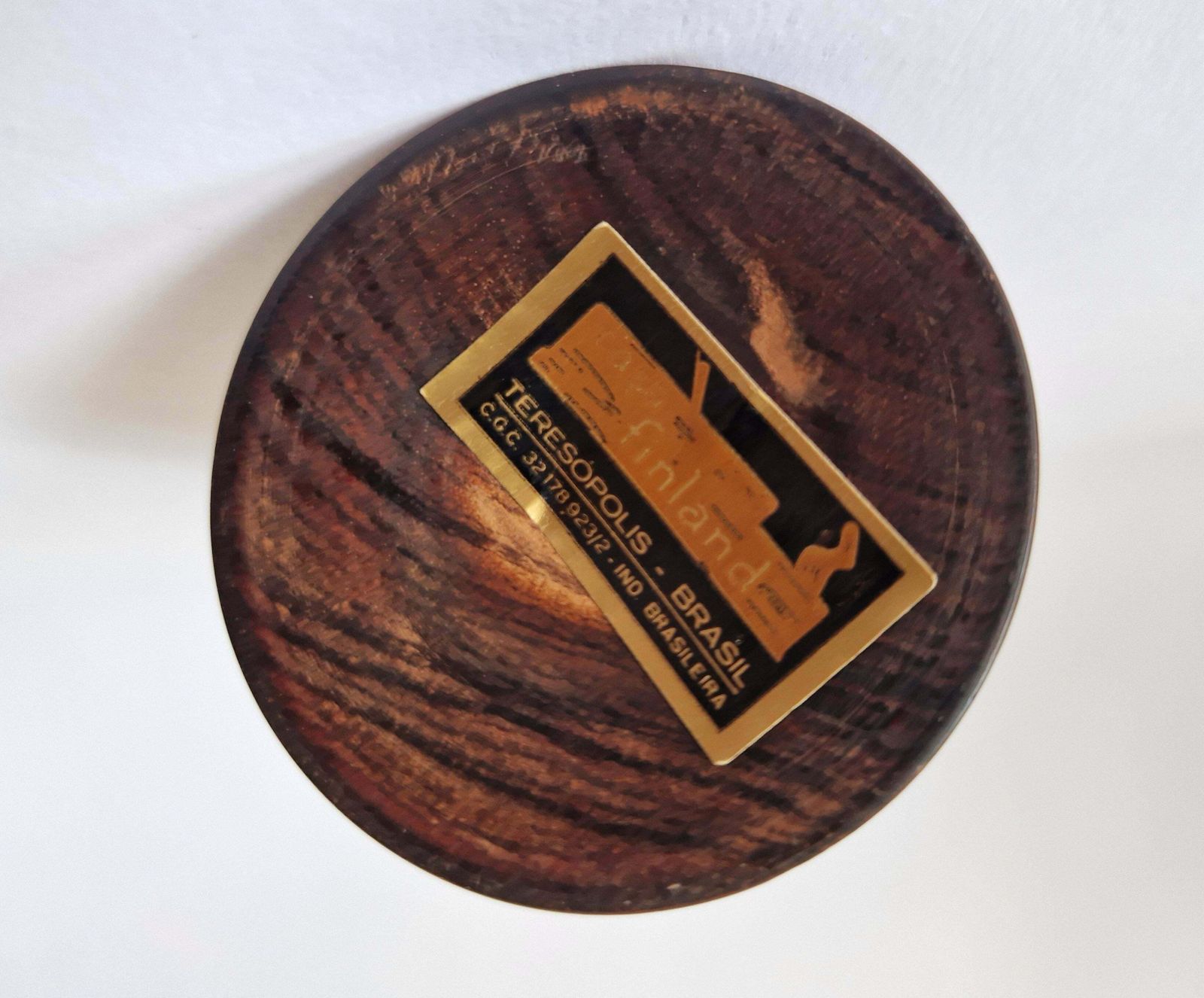 Home Decor Midcentury Rare Rosewood Candleholder Casa Finland, Brazil, 1970s photo