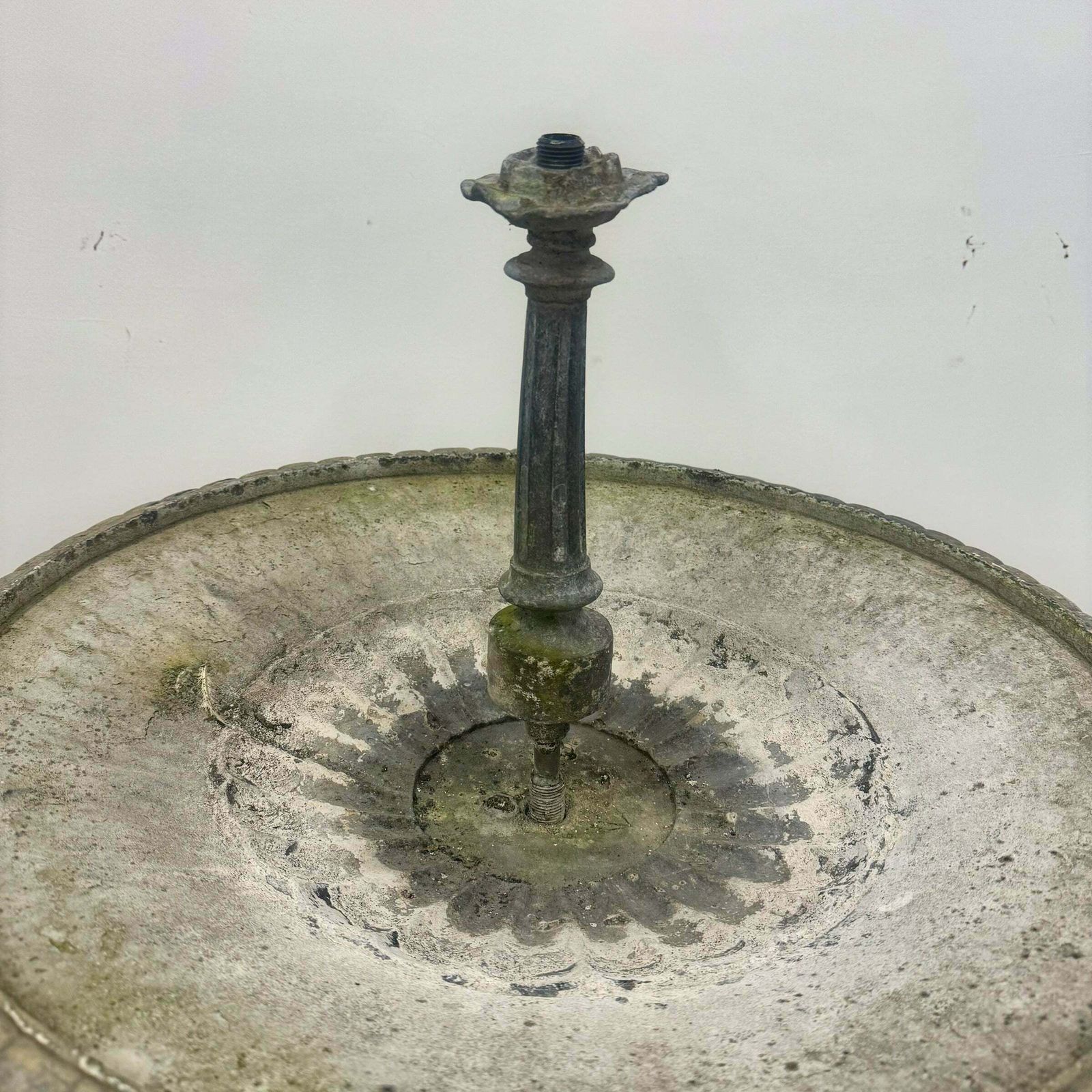 Antique Lead Garden Water Fountain photo vinterior