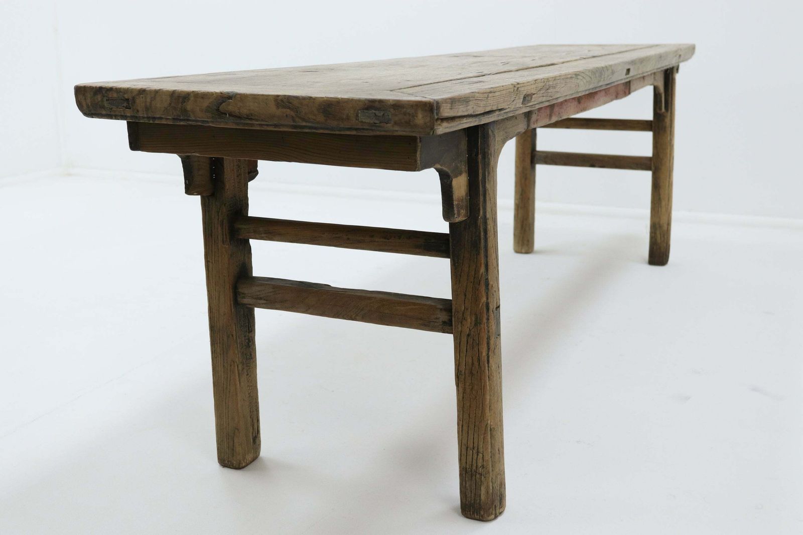 photo furniture Large Rustic Wooden Chinese Bench (1)