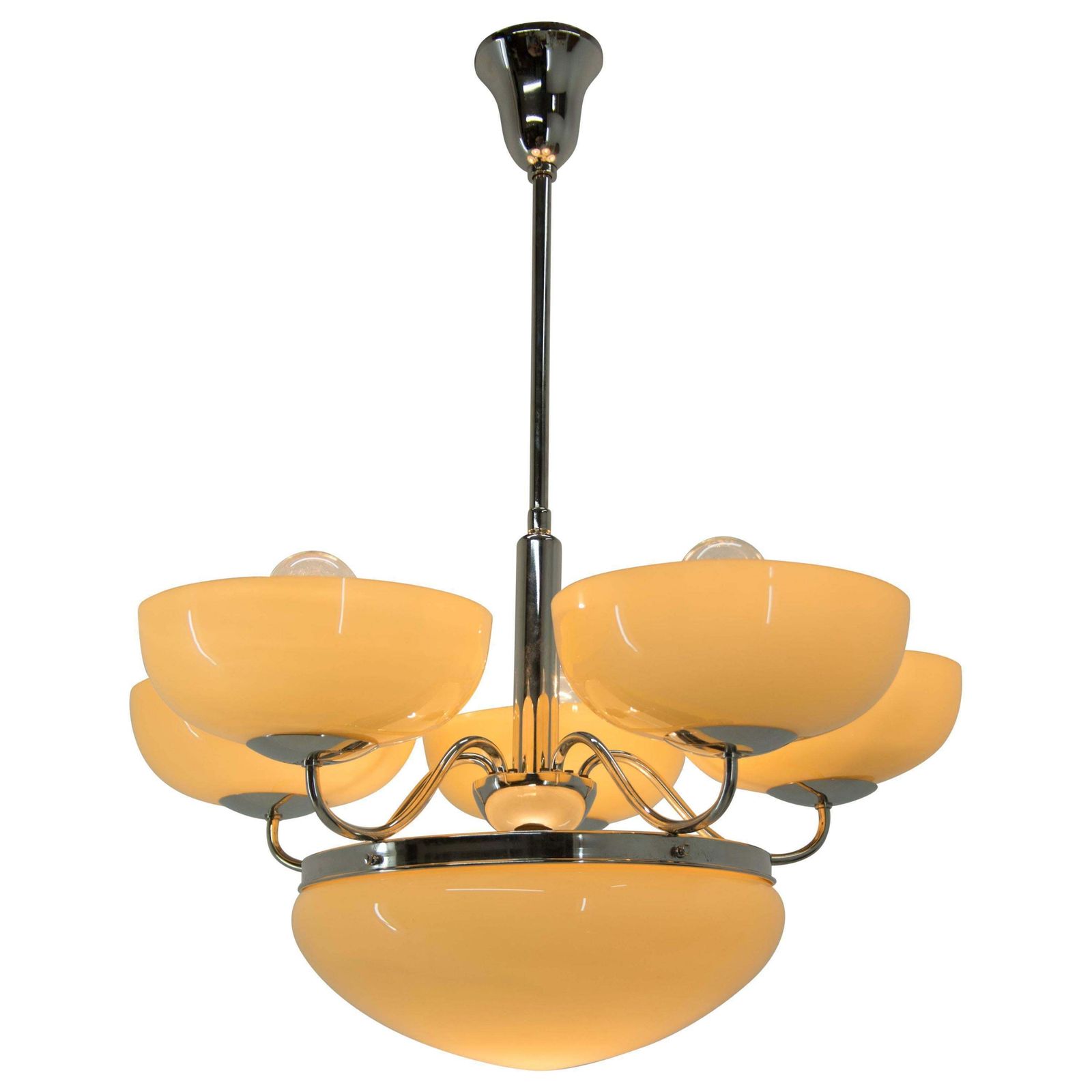 Large Art Deco Chandelier In Excellent Condition, 1930s