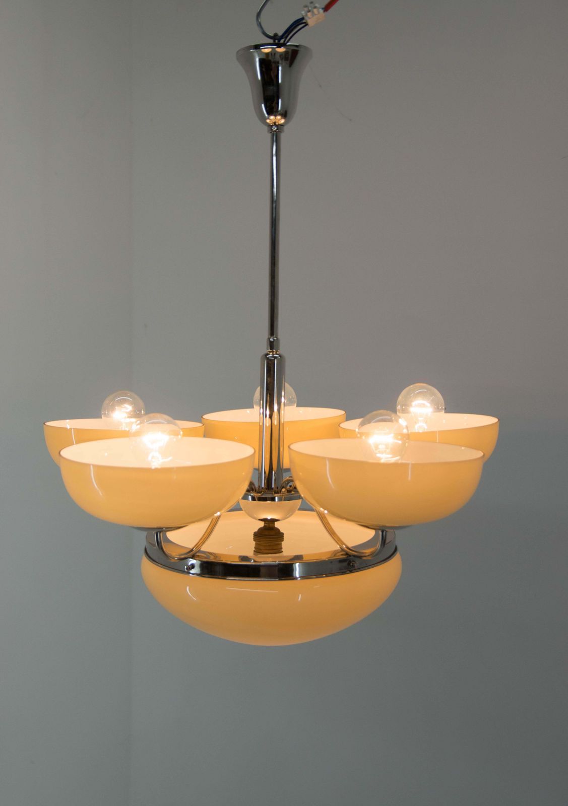 Large Art Deco Chandelier In Excellent Condition, 1930s photo furniture
