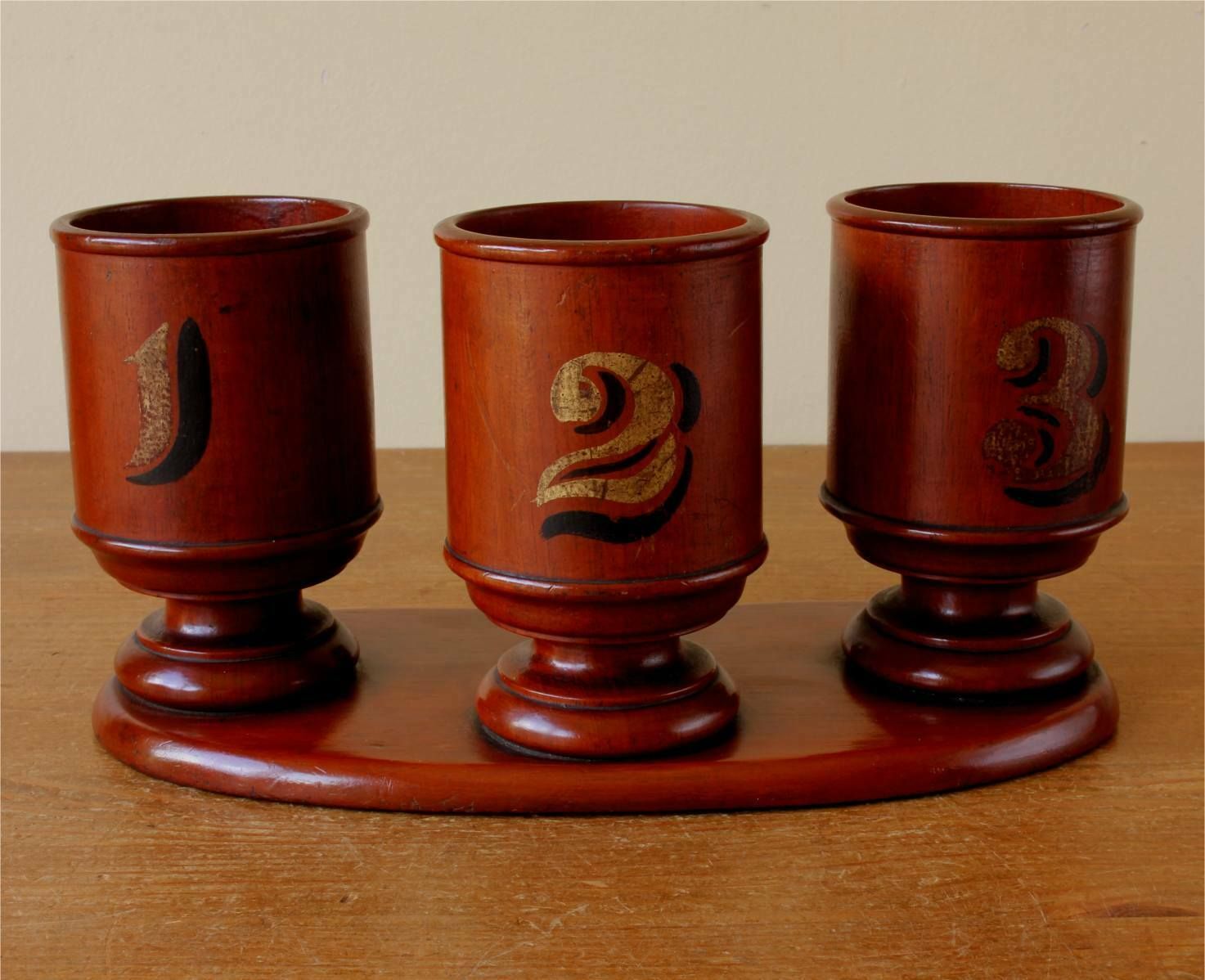 Cigar Shop Server Stand. Wooden Gentleman's Club Butler's Serving Tray. photo for sale