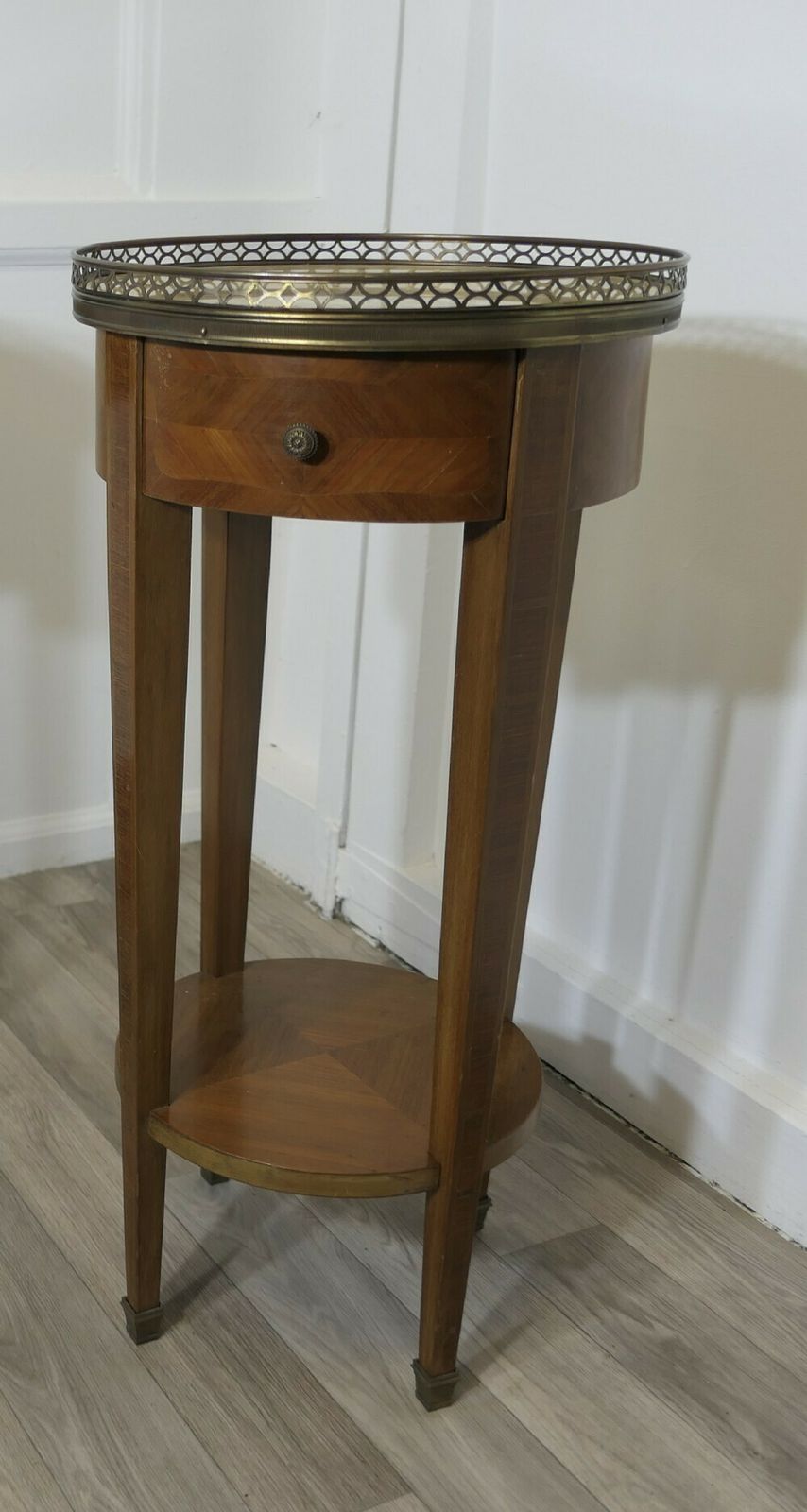 A Pair Of French Circular Side Tables With Drawers photo buy