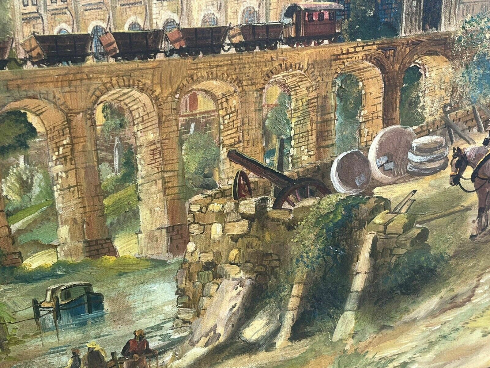Middleton Railway, Leeds, Industrial Revolution Oil Painting, Highly Detailed. photo buy