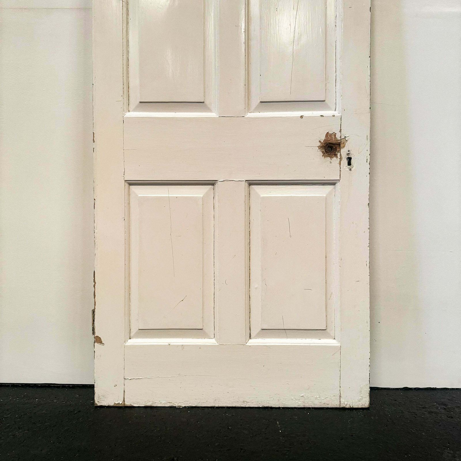 Georgian Solid Pine Panelled Door   191cm X 83cm photo furniture