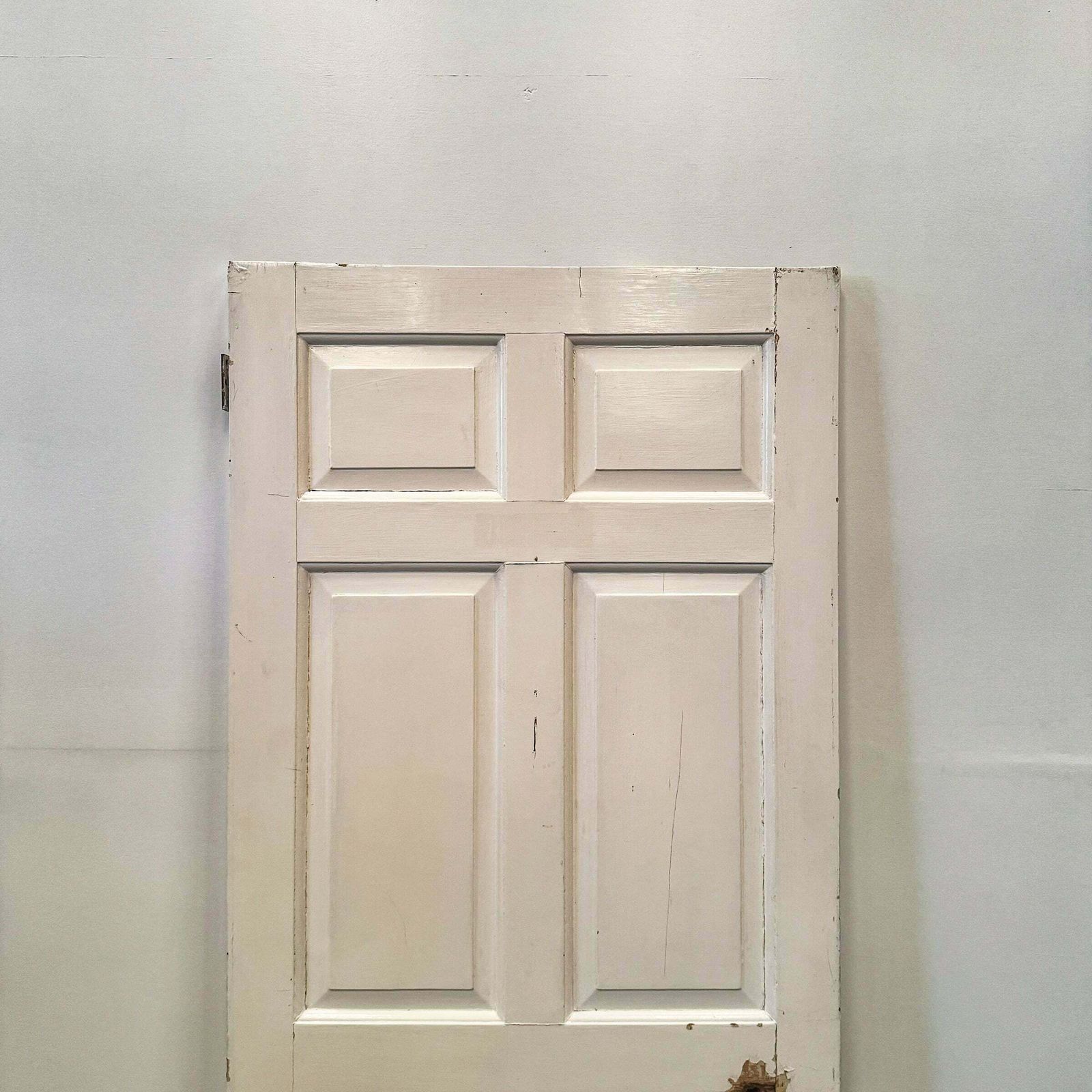 Georgian Solid Pine Panelled Door   191cm X 83cm photo for sale