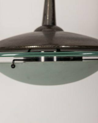 photo furniture Vintage Italian Hanging Light In Glass And Crystal, 1960s