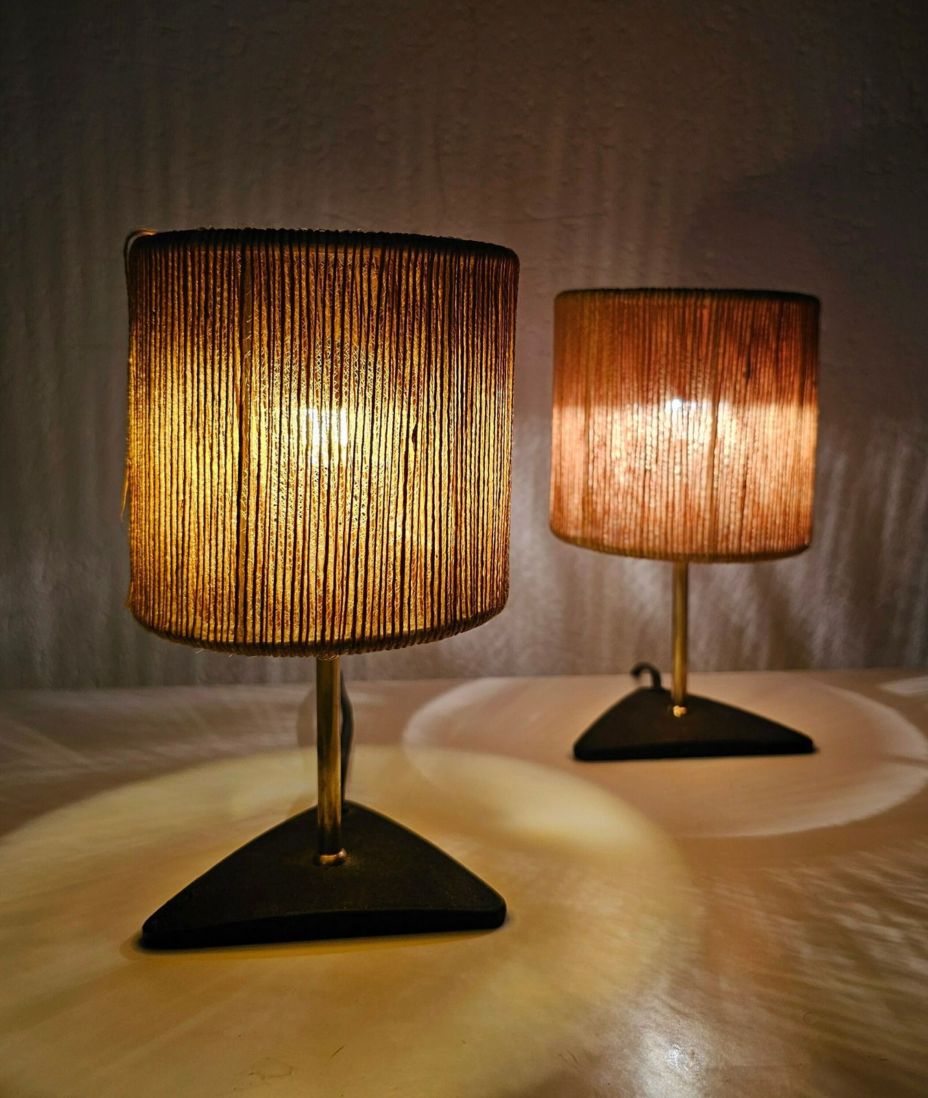 Pair Of Mid Century Modern Table Lamps In Style Of Carl Aubock // Made In Austria In 1940s