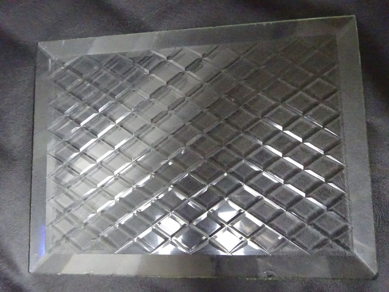 Set Of 4 Reclaimed Antique Prism Pressed Glass Panels photo buy