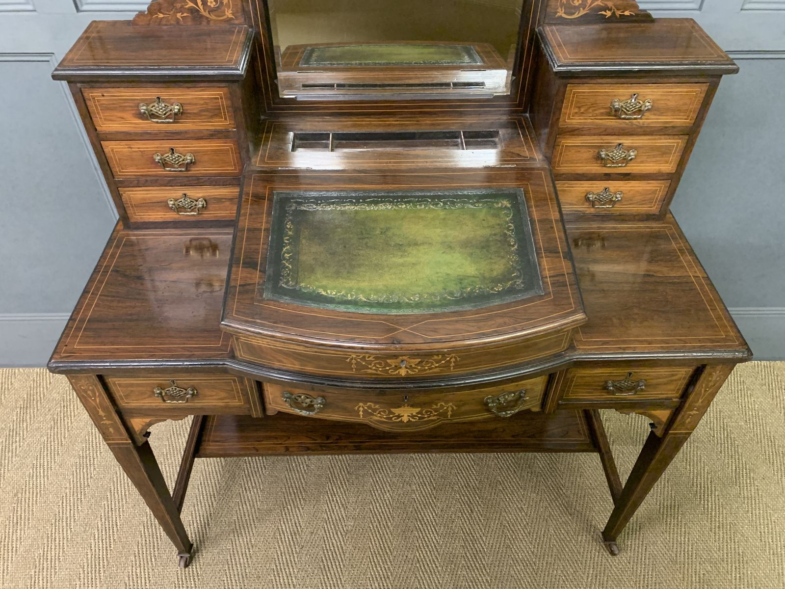 Inlaid Rosewood Bonheur Du Jour photo for sale