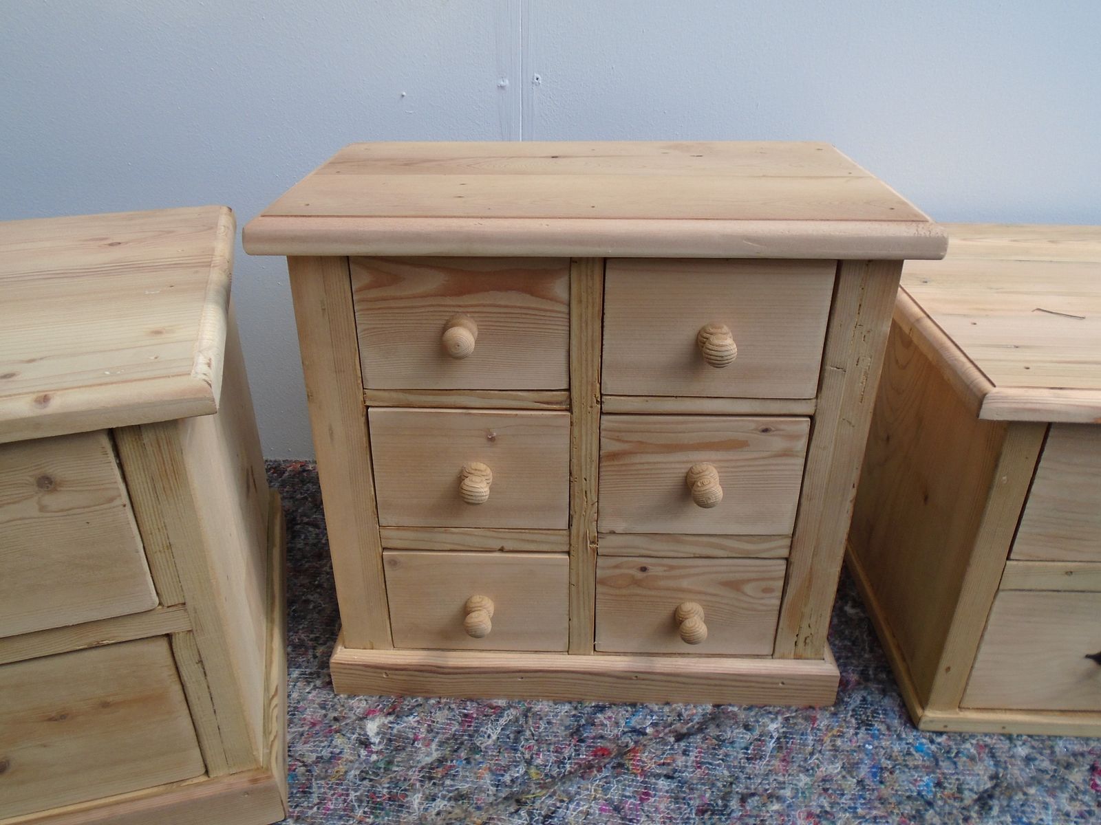 A Set Of 4 Miniature Banks Of Drawers To Paint / Wax For Pine Lovers photo for sale