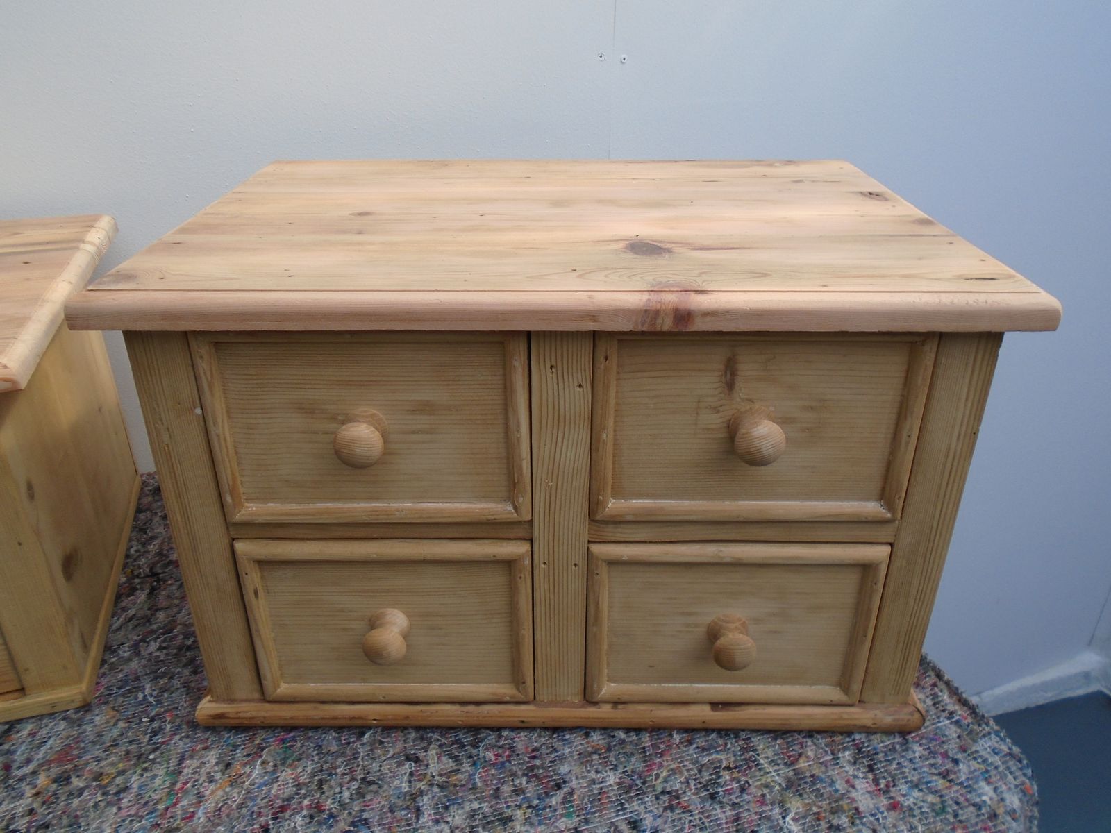 A Set Of 4 Miniature Banks Of Drawers To Paint / Wax For Pine Lovers photo 595.0