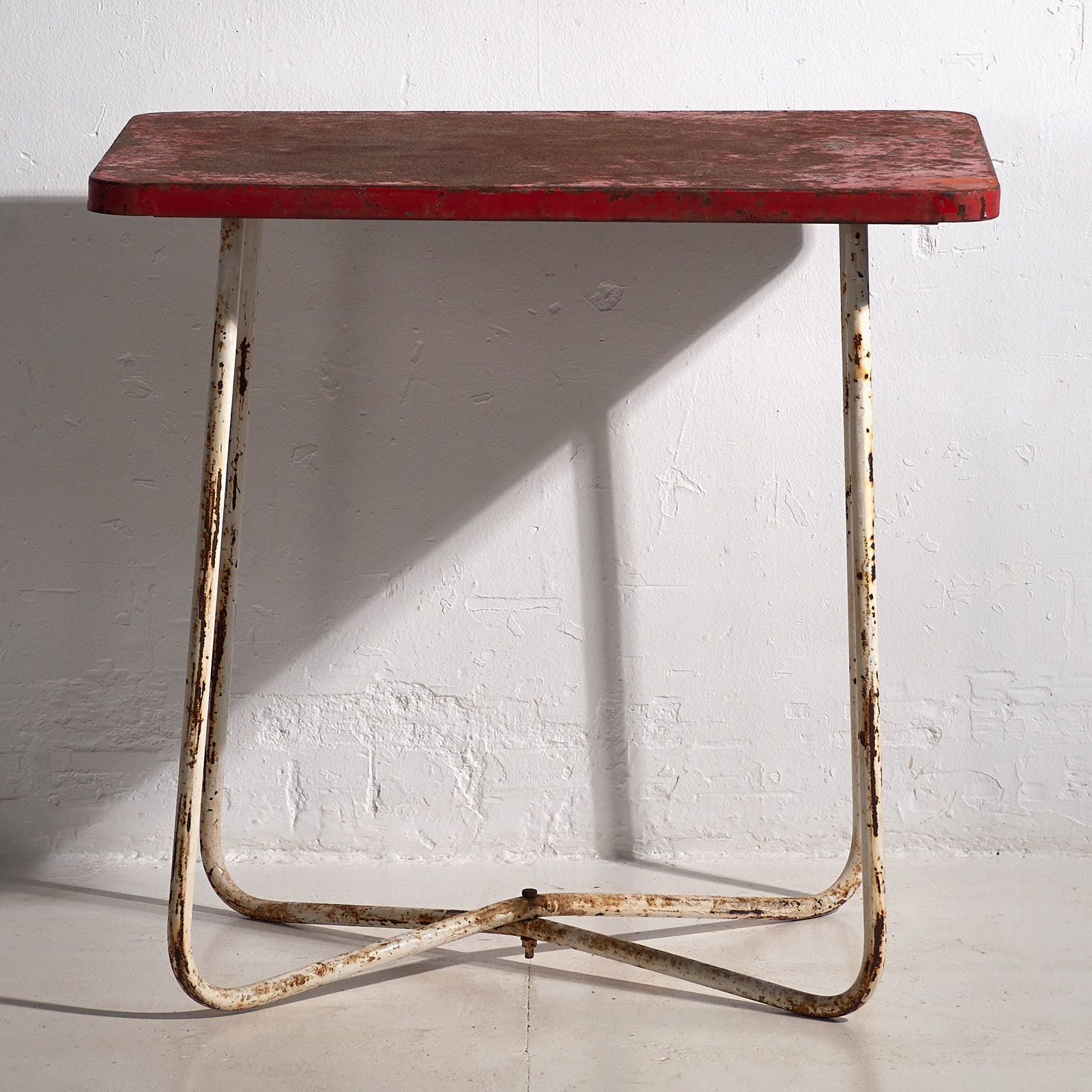Antique Garden Table Red (C.1920) #19 photo 559.0